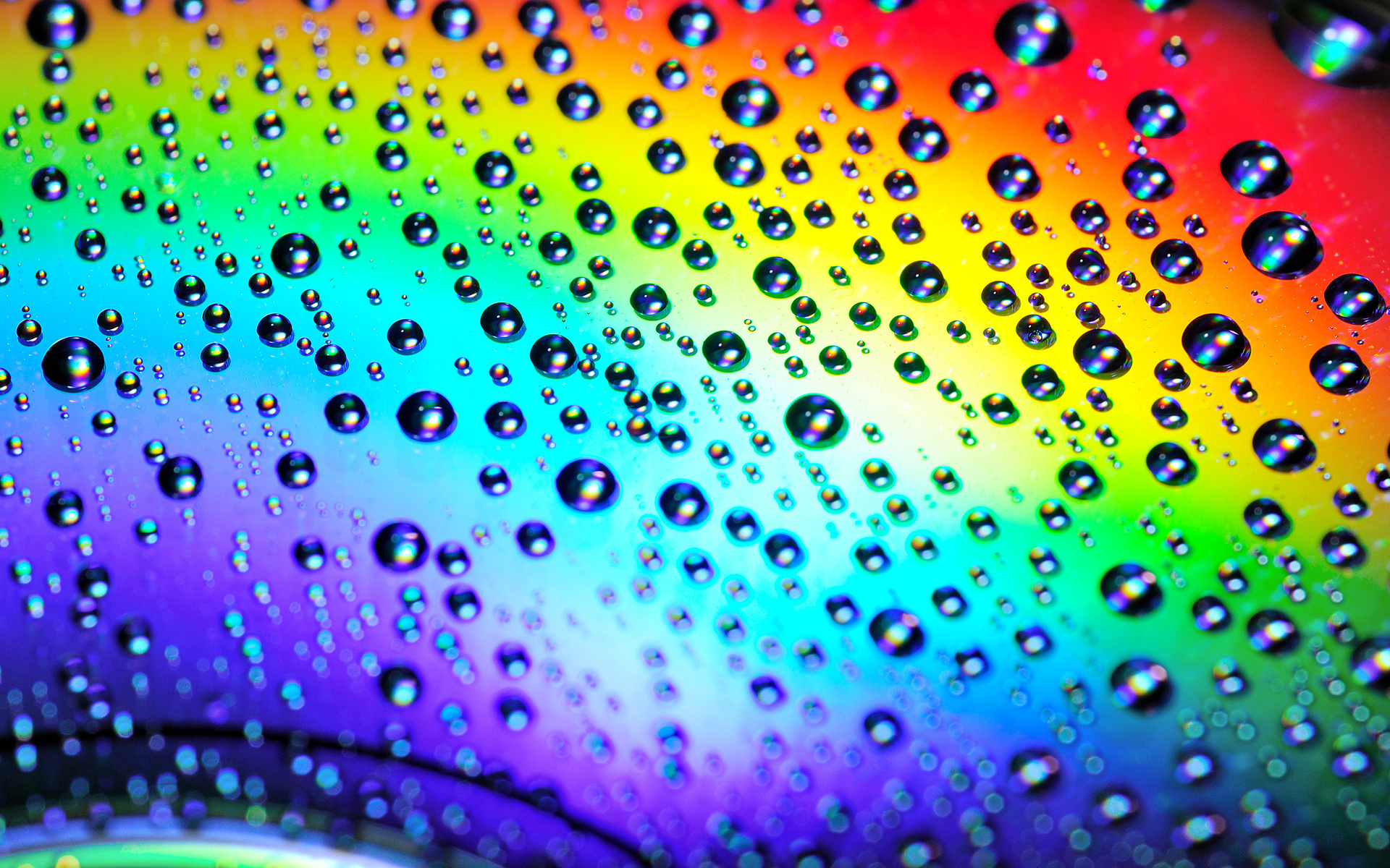 Download mobile wallpaper Rainbow, Photography, Water Drop for free.