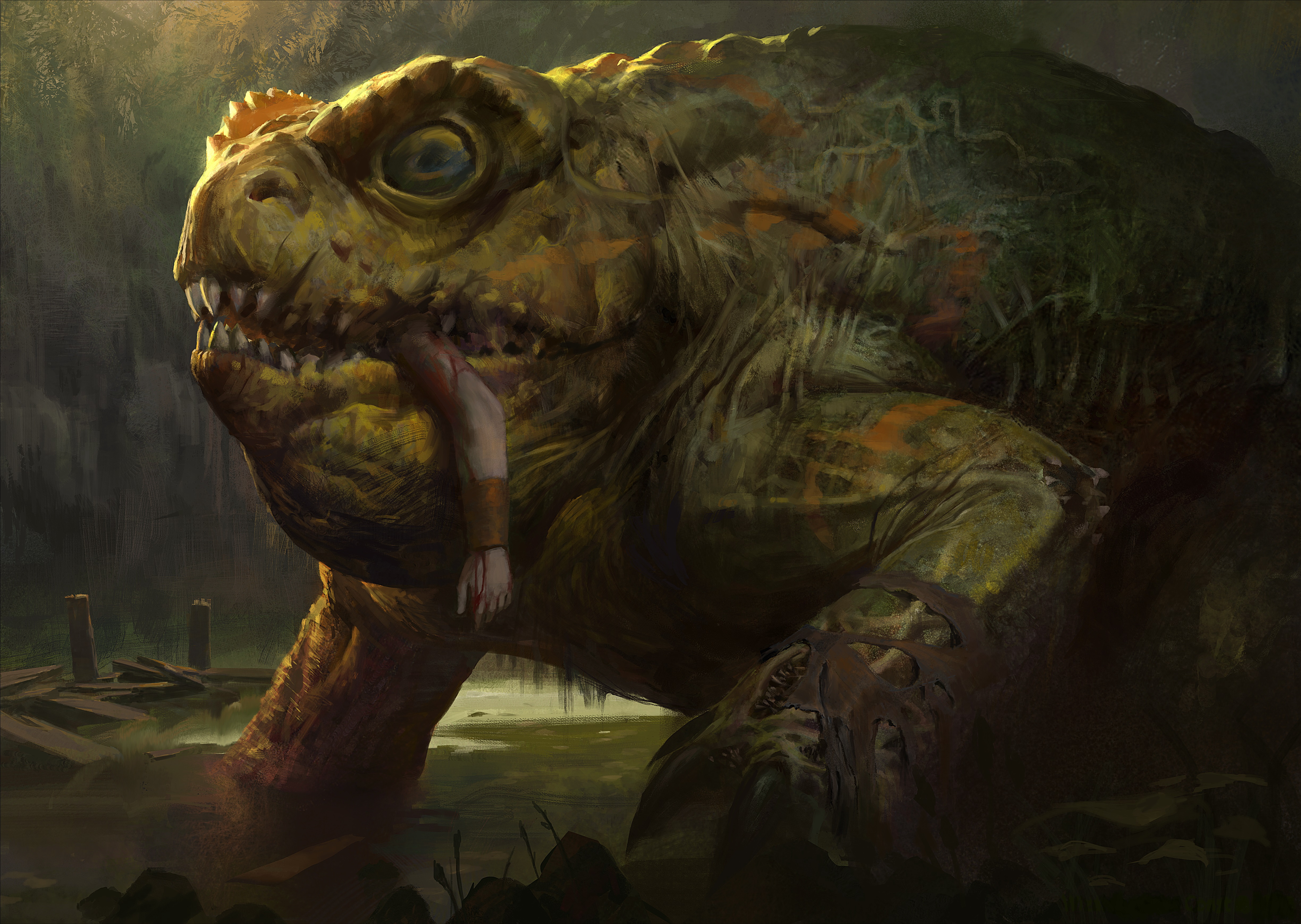 Download mobile wallpaper Lizard, Game, Creature, Magic: The Gathering for free.