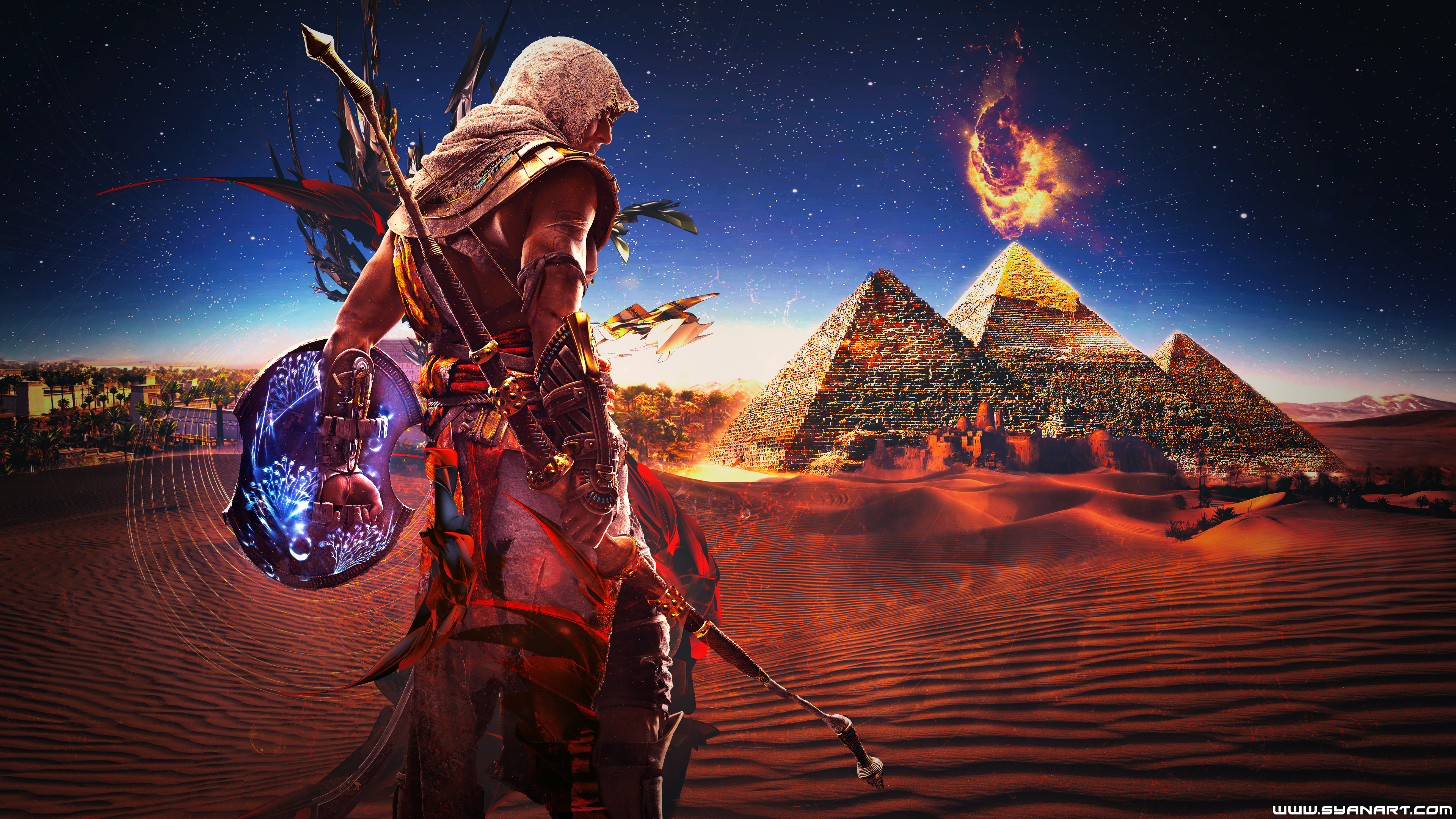 500912 скачать обои египет, видеоигры, assassin's creed: истоки, байек сива, кредо ассасина - заставки и картинки бесплатно