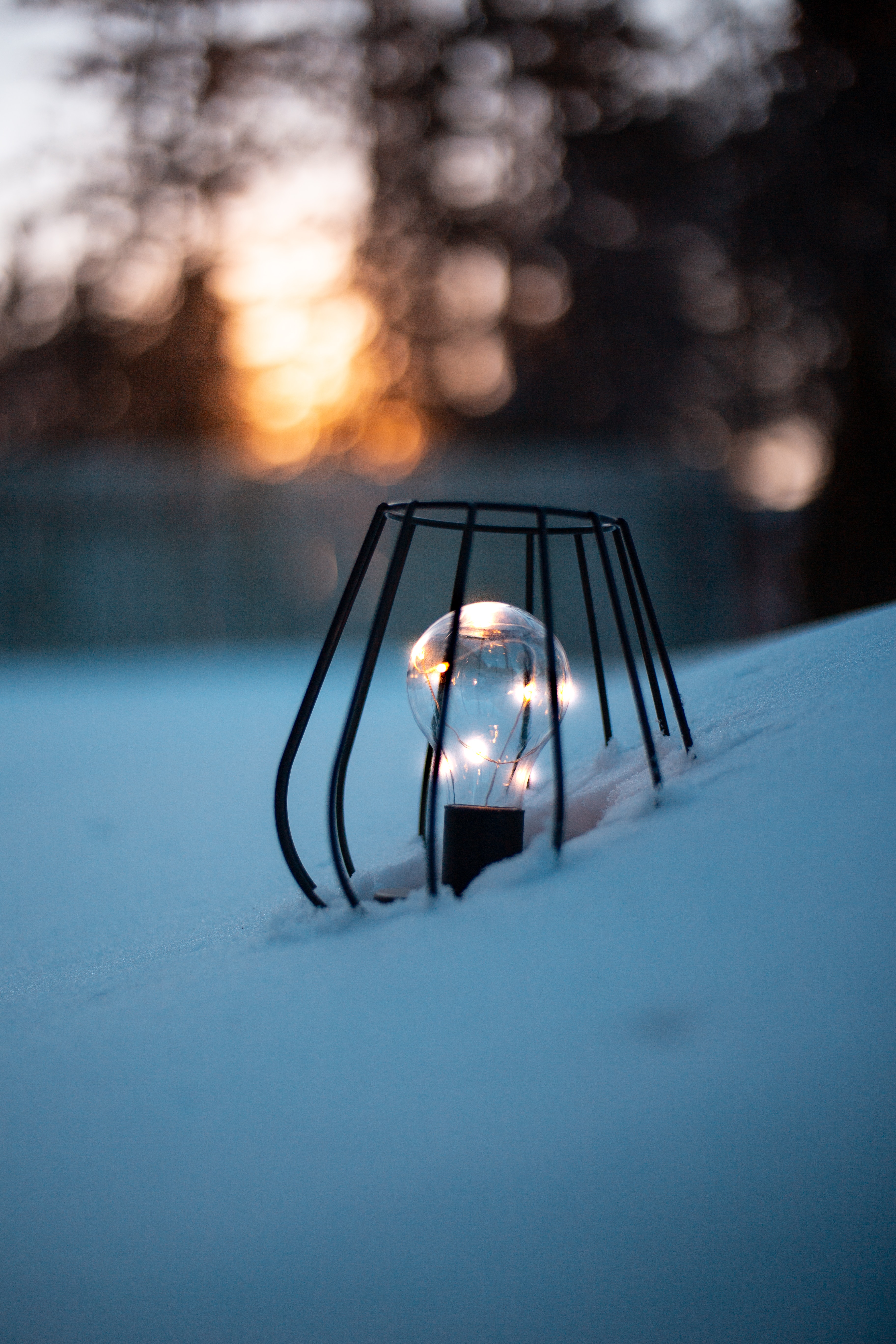 garland, light, snow, shine, miscellanea, miscellaneous, light bulb Free Stock Photo