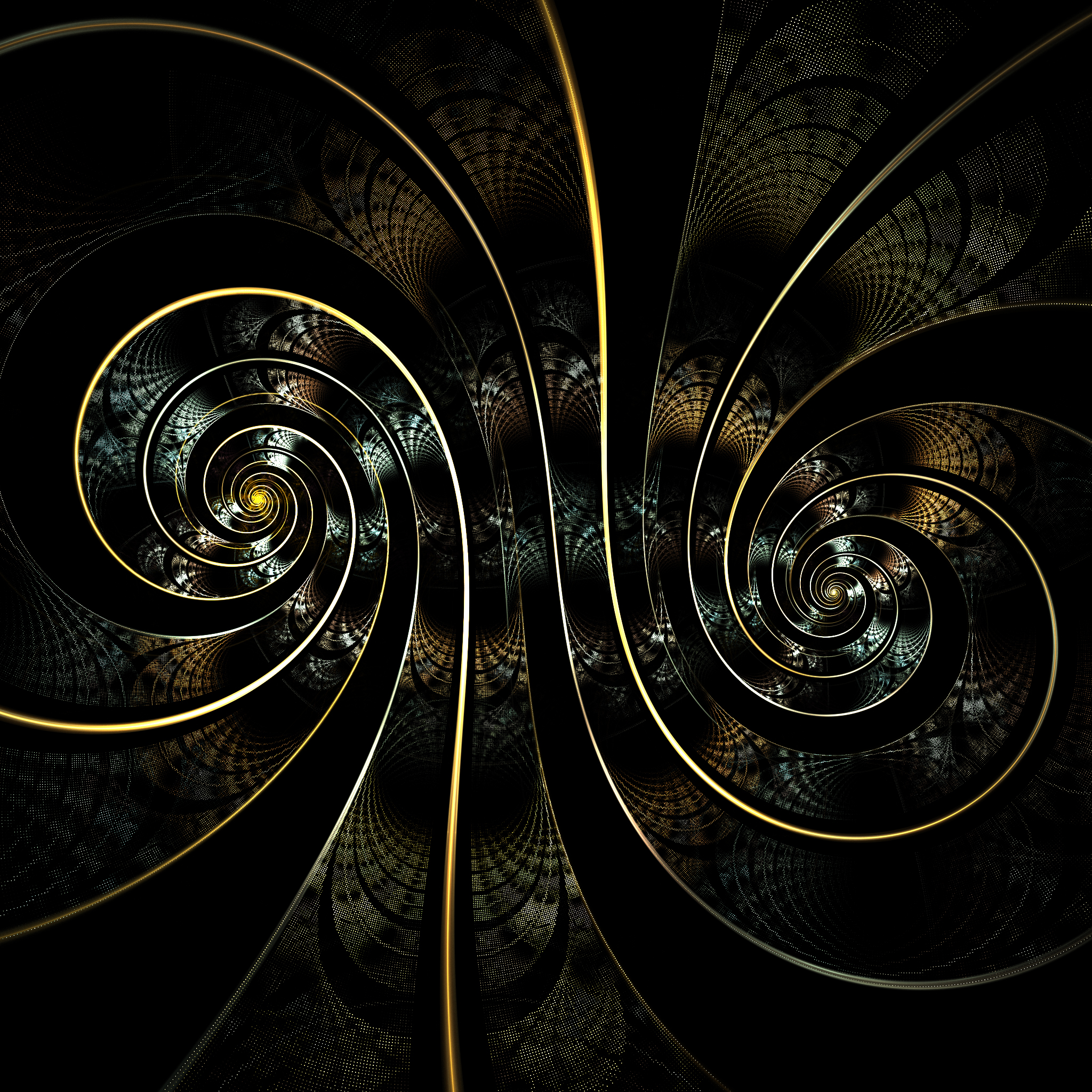 spiral, abstract, dark, fractal, swirling, involute