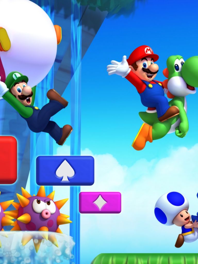 Скачать картинку Видеоигры, Марио, Нинтендо, Луиджи, Новый Super Mario Bros U в телефон бесплатно.