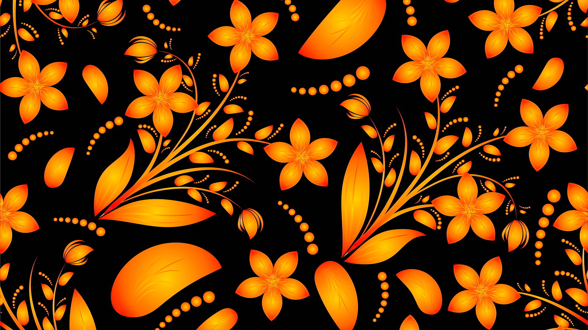 Handy-Wallpaper Blumen, Blume, Künstlerisch, Orange Farbe), Entwurf kostenlos herunterladen.