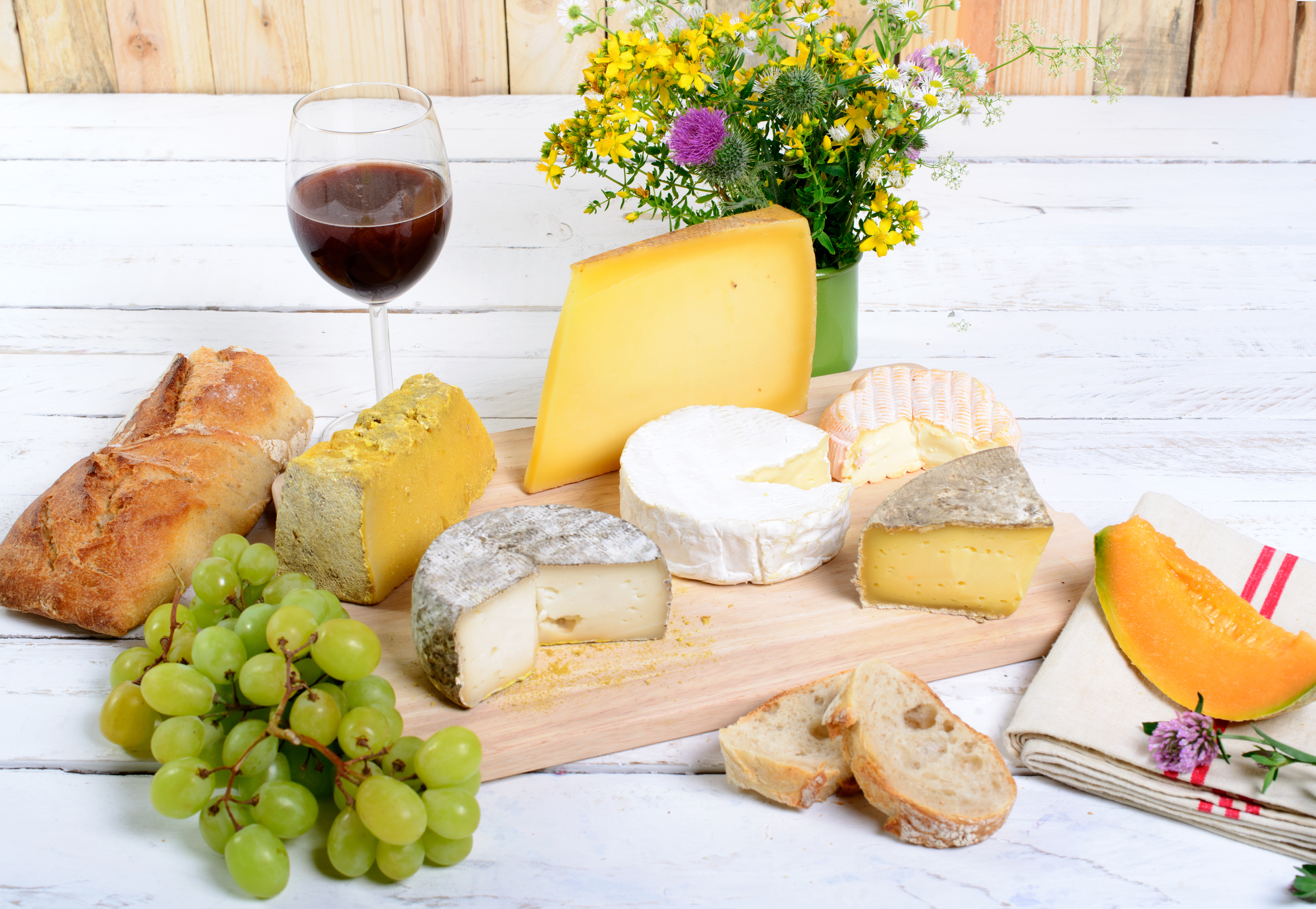 Download mobile wallpaper Food, Cheese, Grapes, Still Life, Bread for free.