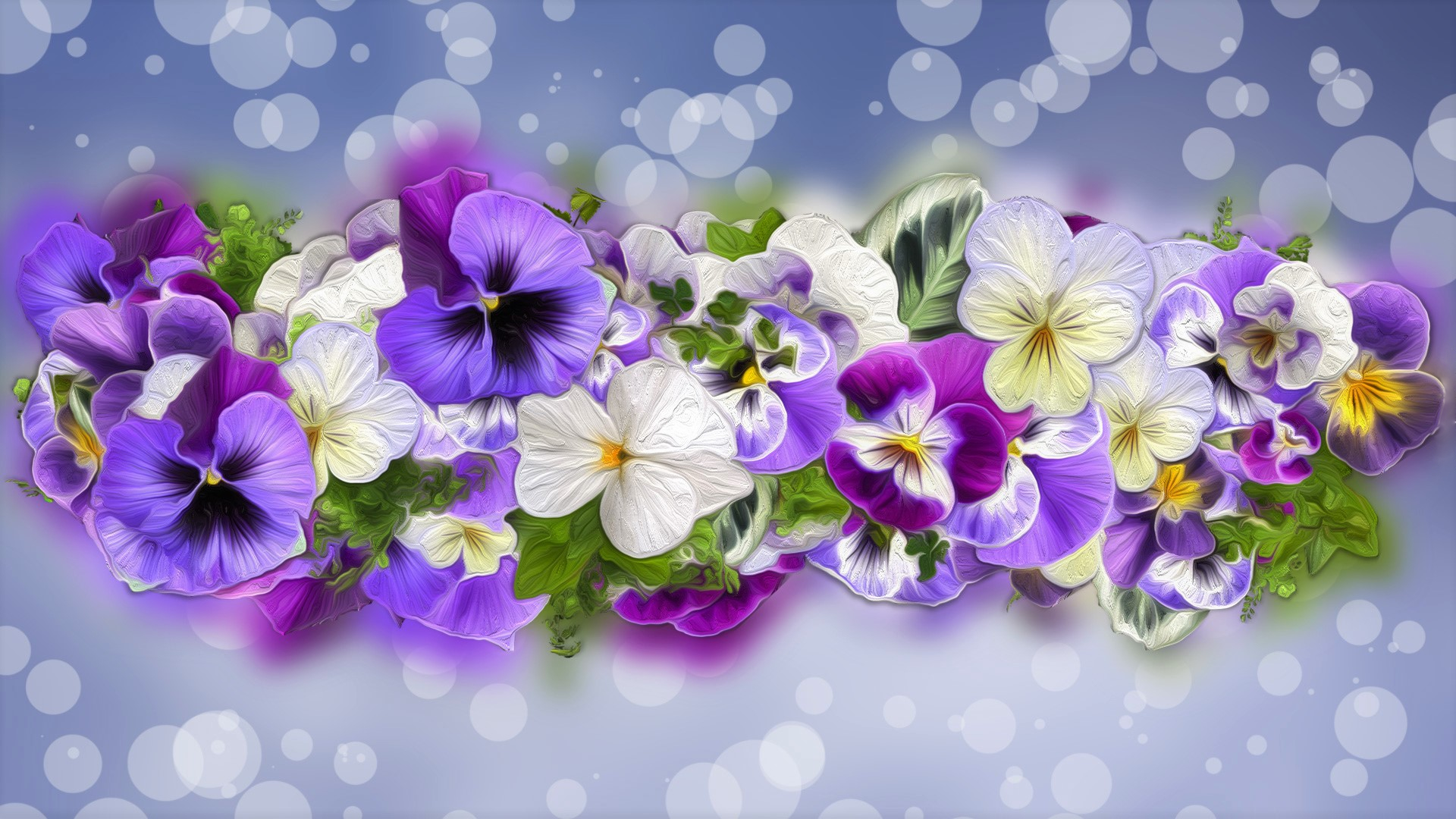 Download mobile wallpaper Flowers, Flower, Colorful, Artistic, Pansy for free.