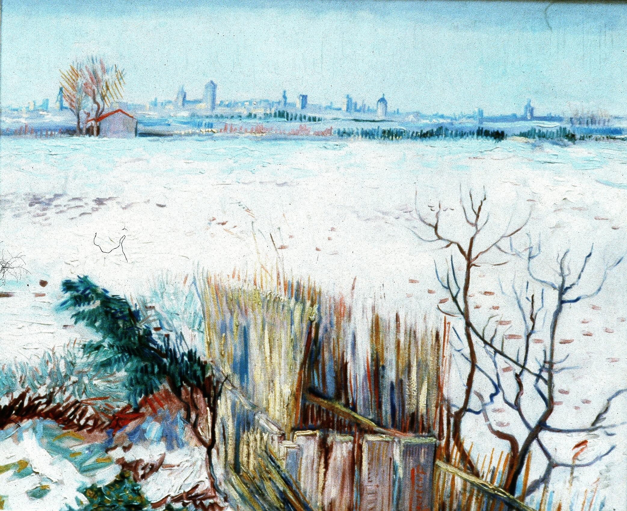 1004802 скачать картинку винсент ван гог, художественные, ландшафт, картина, зима - обои и заставки бесплатно