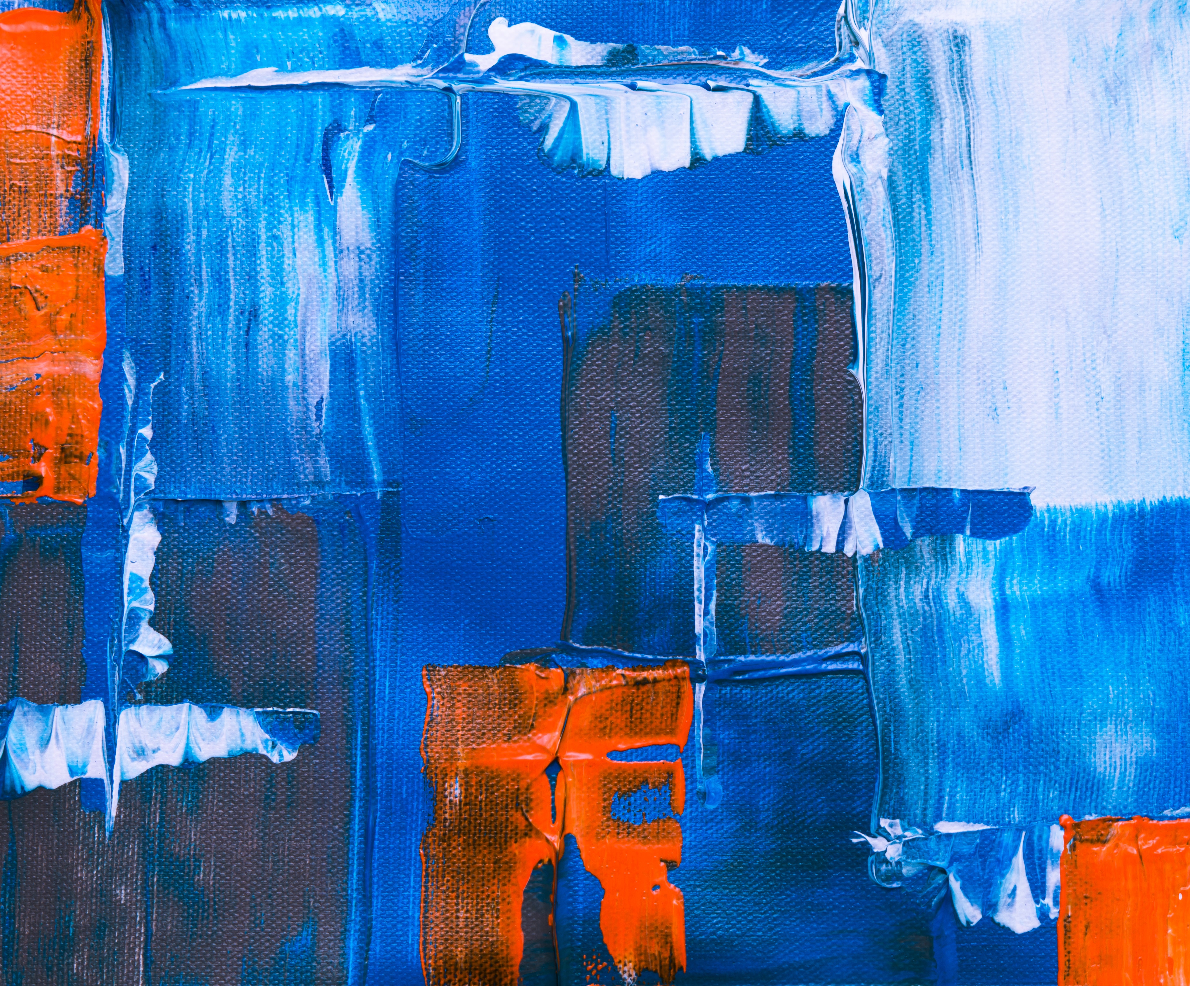 canvas, abstract, art, blue, paint