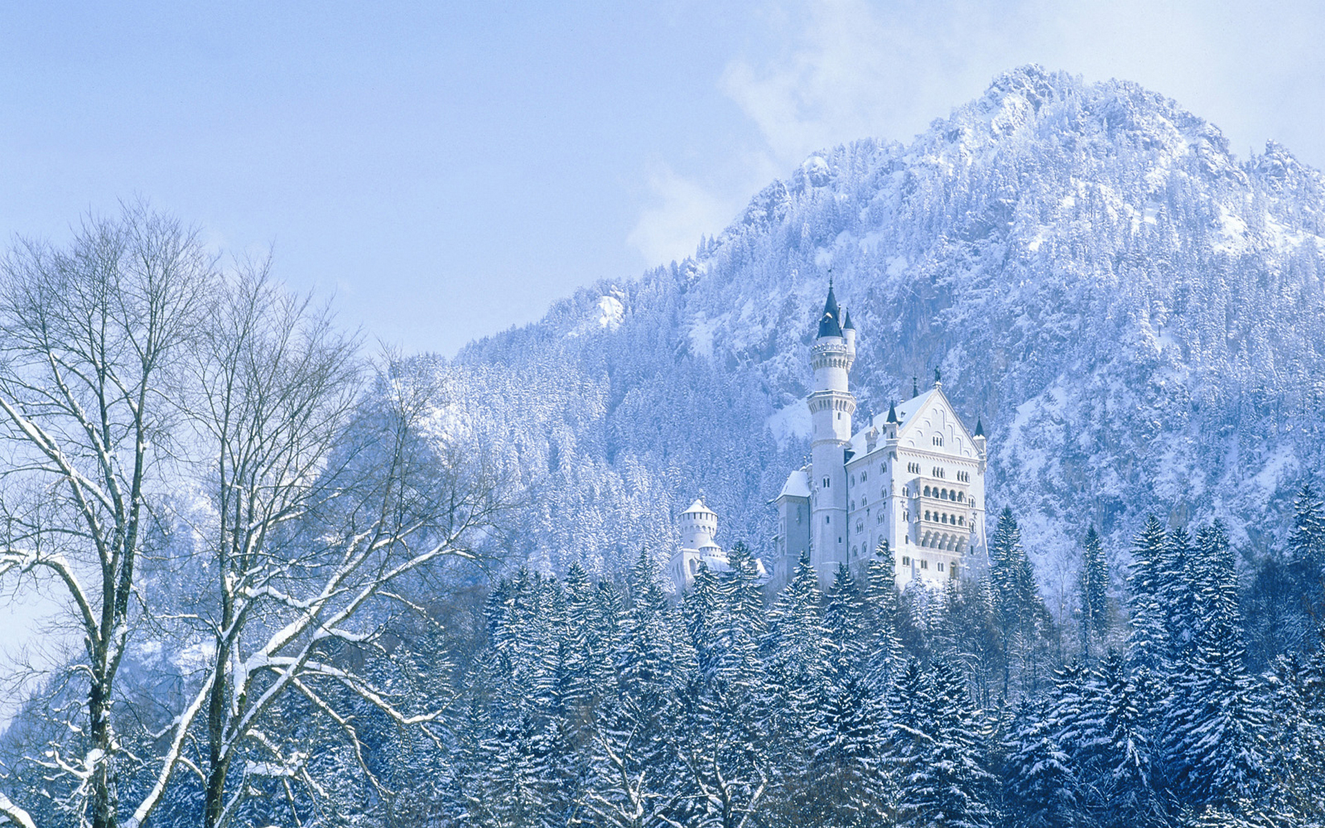 Скачать картинку Замок Нойшванштайн, Германия, Сделано Человеком, Замок, Замки, Зима в телефон бесплатно.