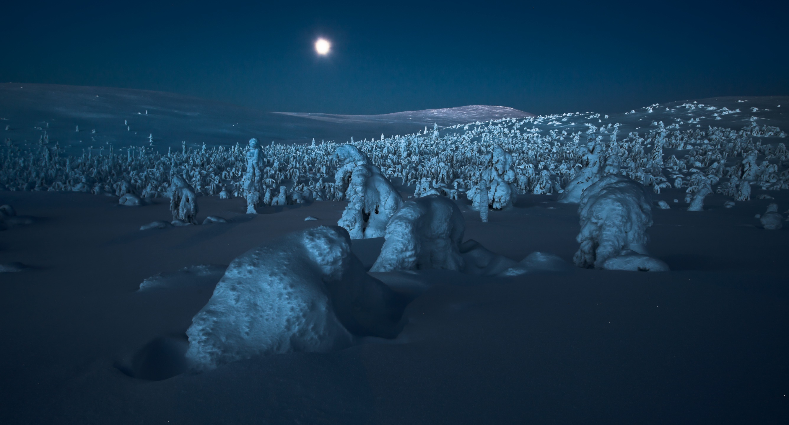 PCデスクトップに風景, 冬, 自然, 雪, 地球, 夜画像を無料でダウンロード