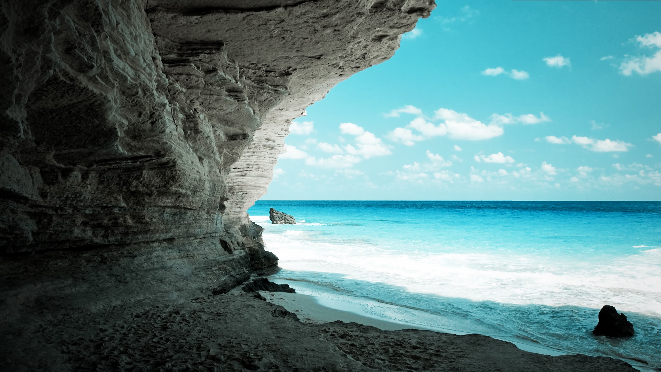 160172 descargar fondo de pantalla playa, agua, cueva, tierra/naturaleza, piscina: protectores de pantalla e imágenes gratis