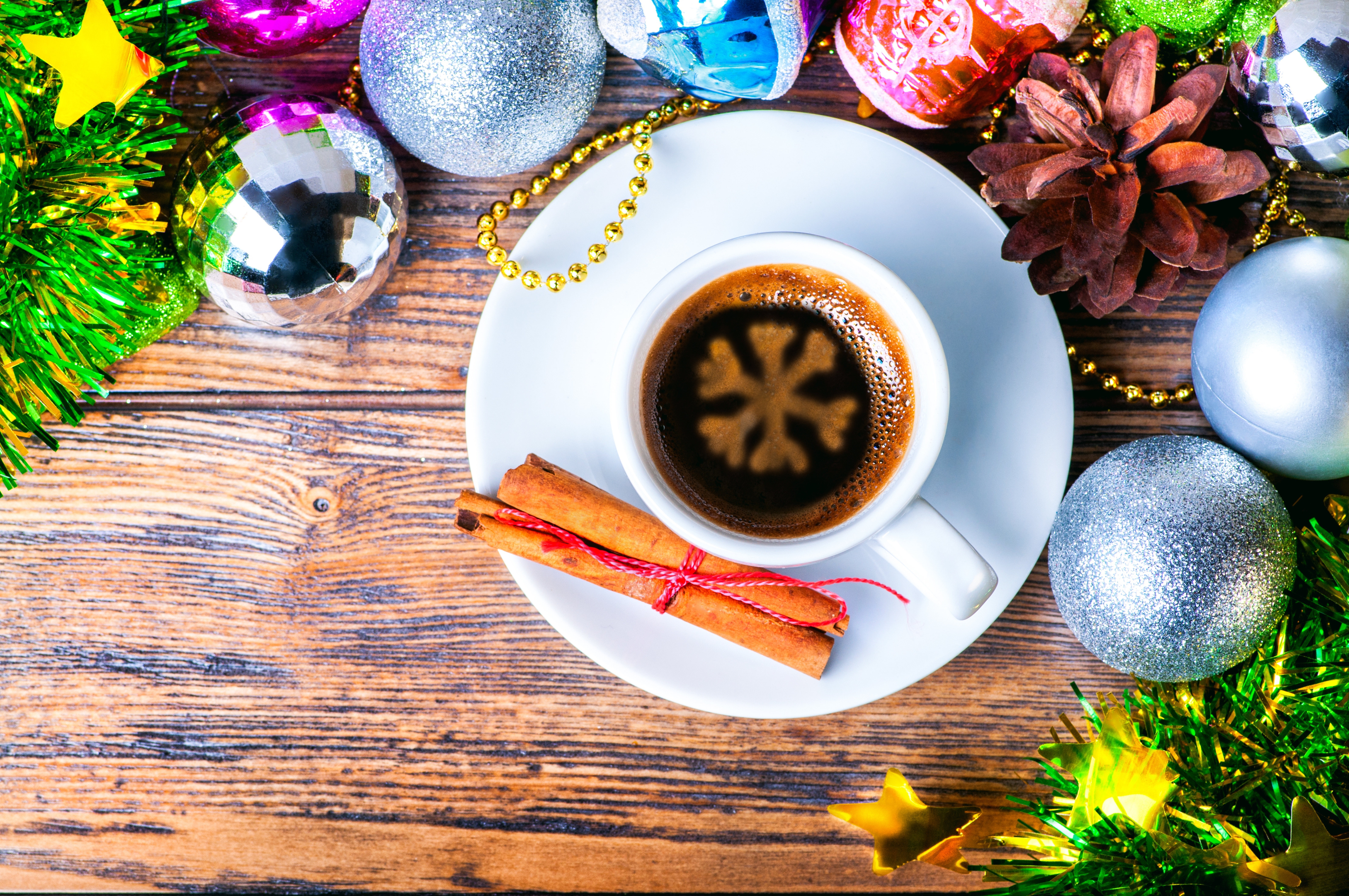 Handy-Wallpaper Feiertage, Weihnachten, Weihnachtsschmuck, Kaffee kostenlos herunterladen.