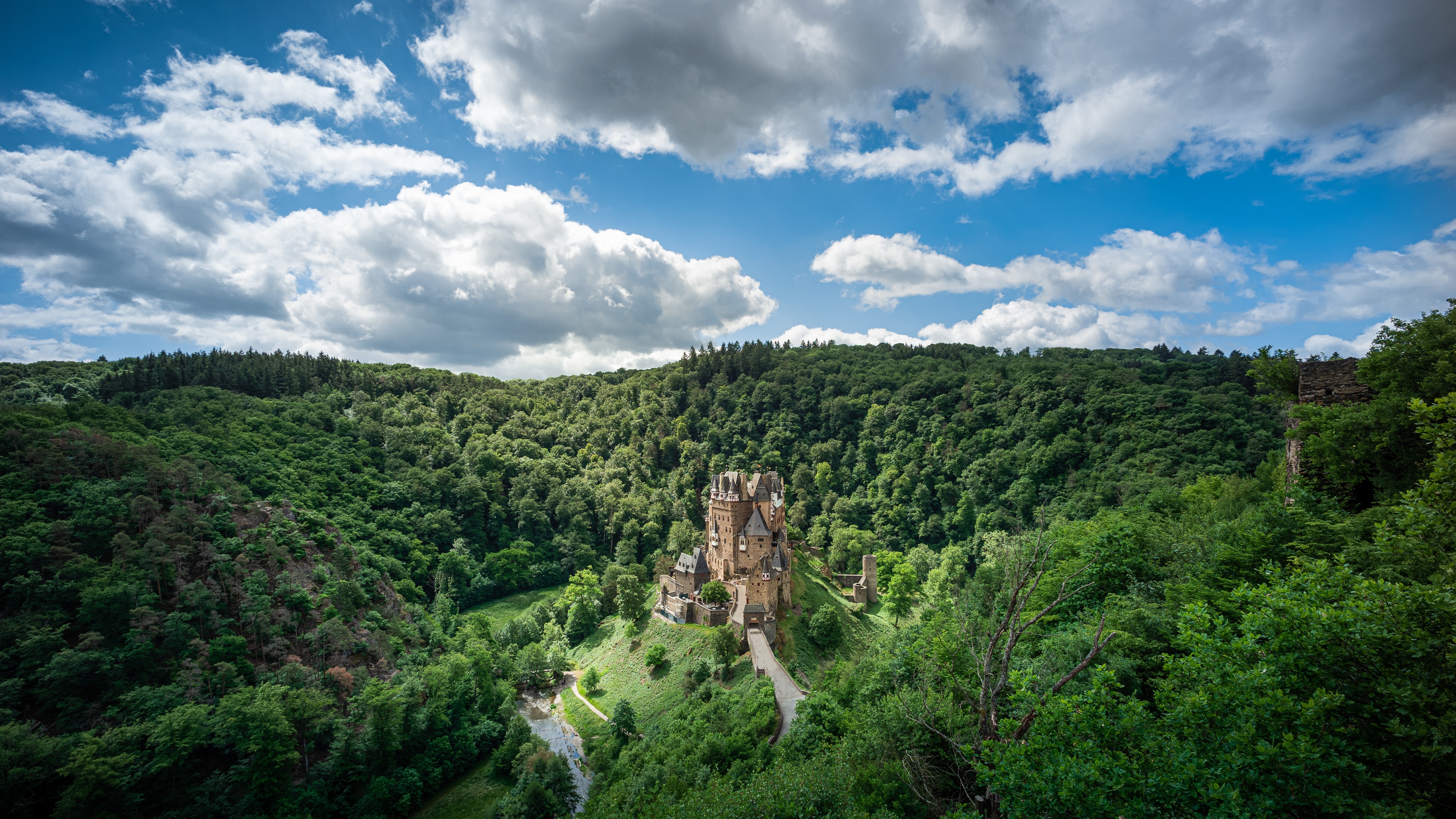Download mobile wallpaper Castles, Forest, Germany, Eltz Castle, Man Made, Castle for free.