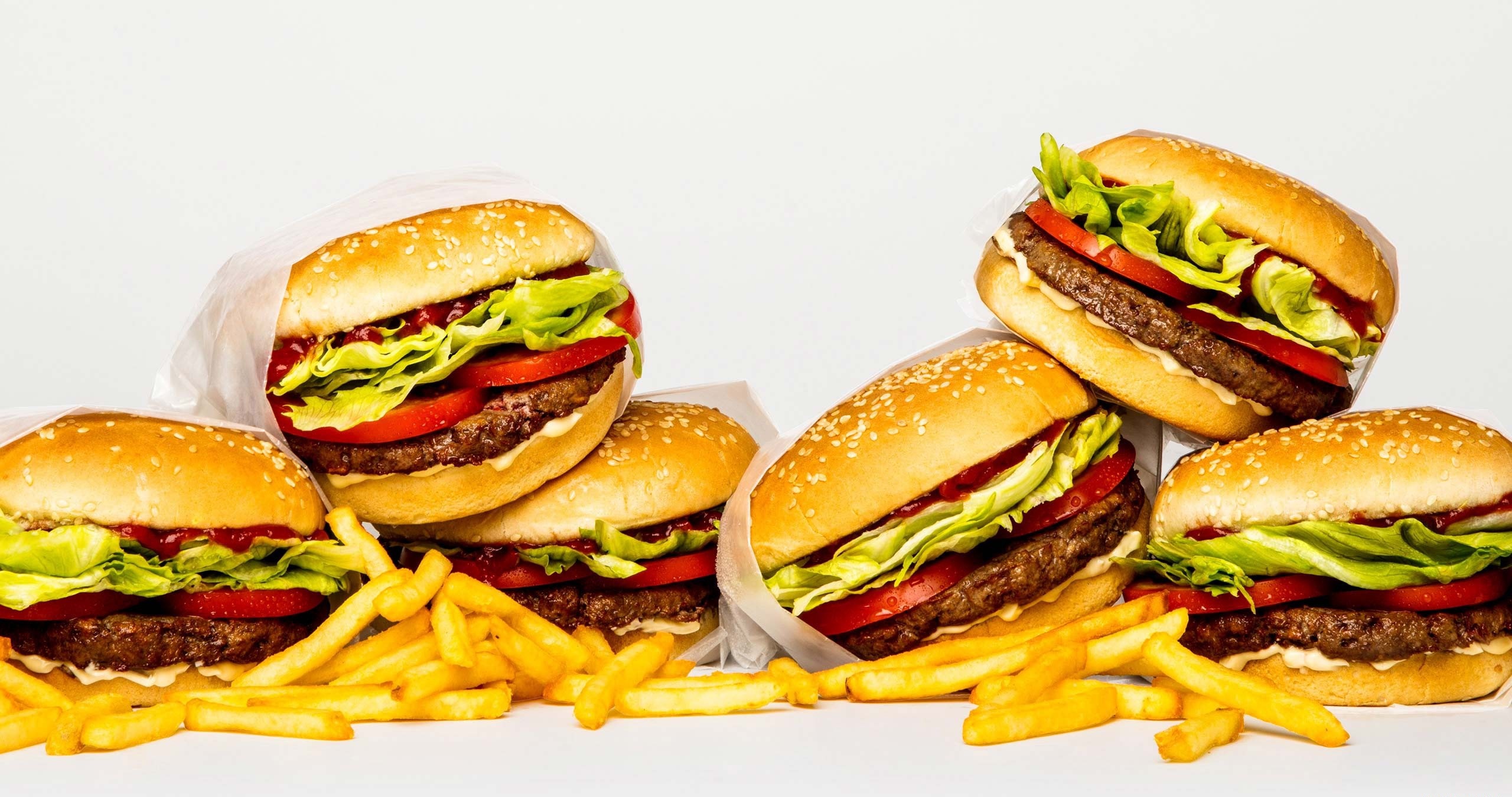 Скачать обои бесплатно Еда, Бургер, Французская Картошка Фри картинка на рабочий стол ПК