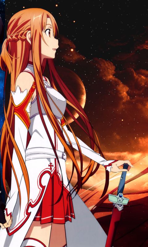 Download mobile wallpaper Anime, Sword Art Online, Asuna Yuuki, Kirito (Sword Art Online) for free.