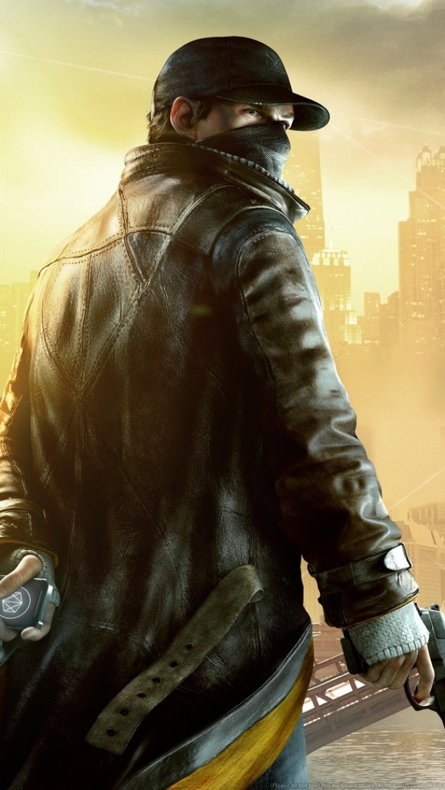 Download mobile wallpaper Weapon, Watch Dogs, Video Game, Gun, Aiden Pearce for free.