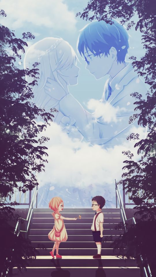 Download mobile wallpaper Anime, Kousei Arima, Kaori Miyazono, Your Lie In April for free.