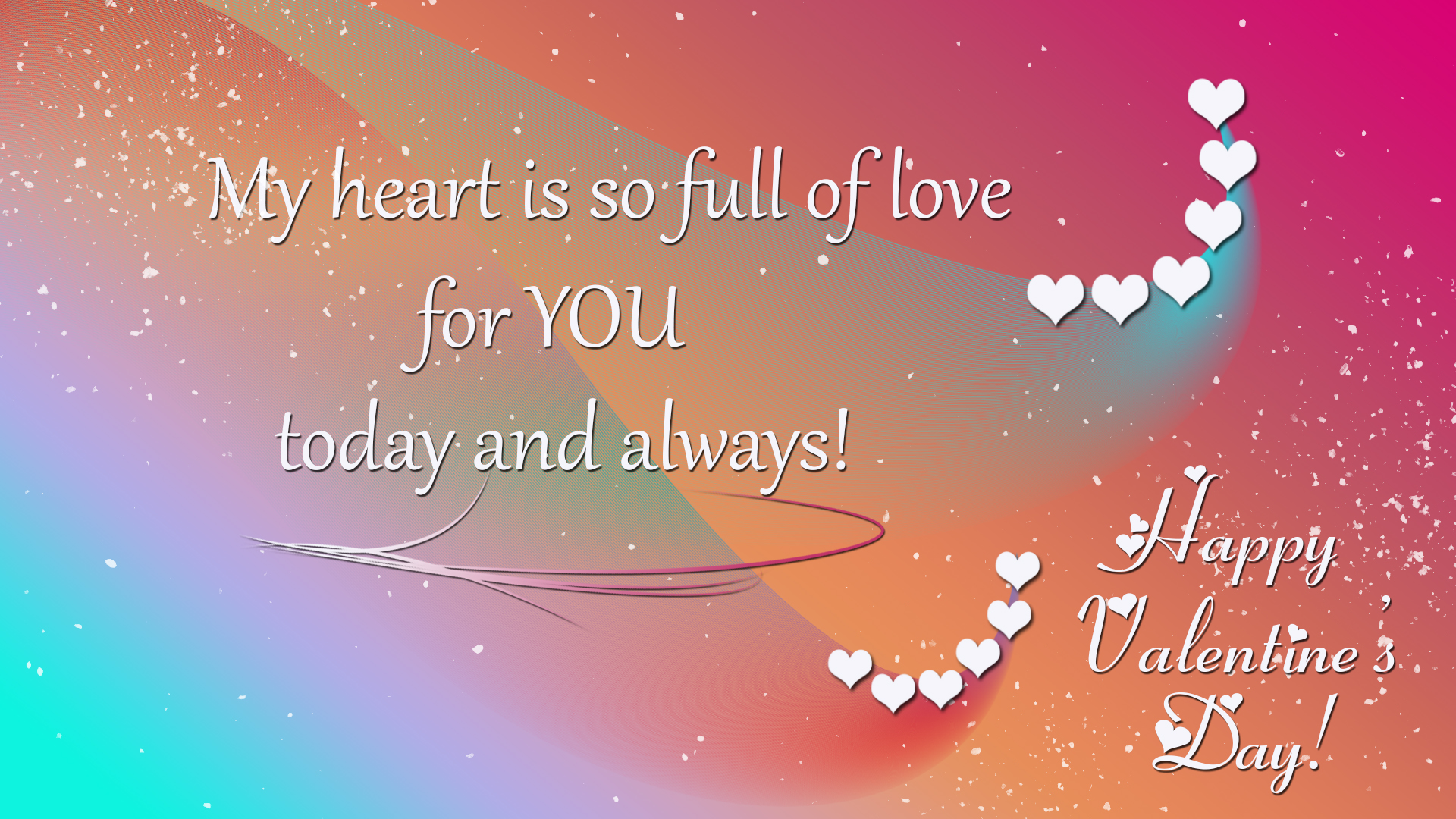 Download mobile wallpaper Valentine's Day, Love, Typography, Holiday, Gradient, Heart for free.