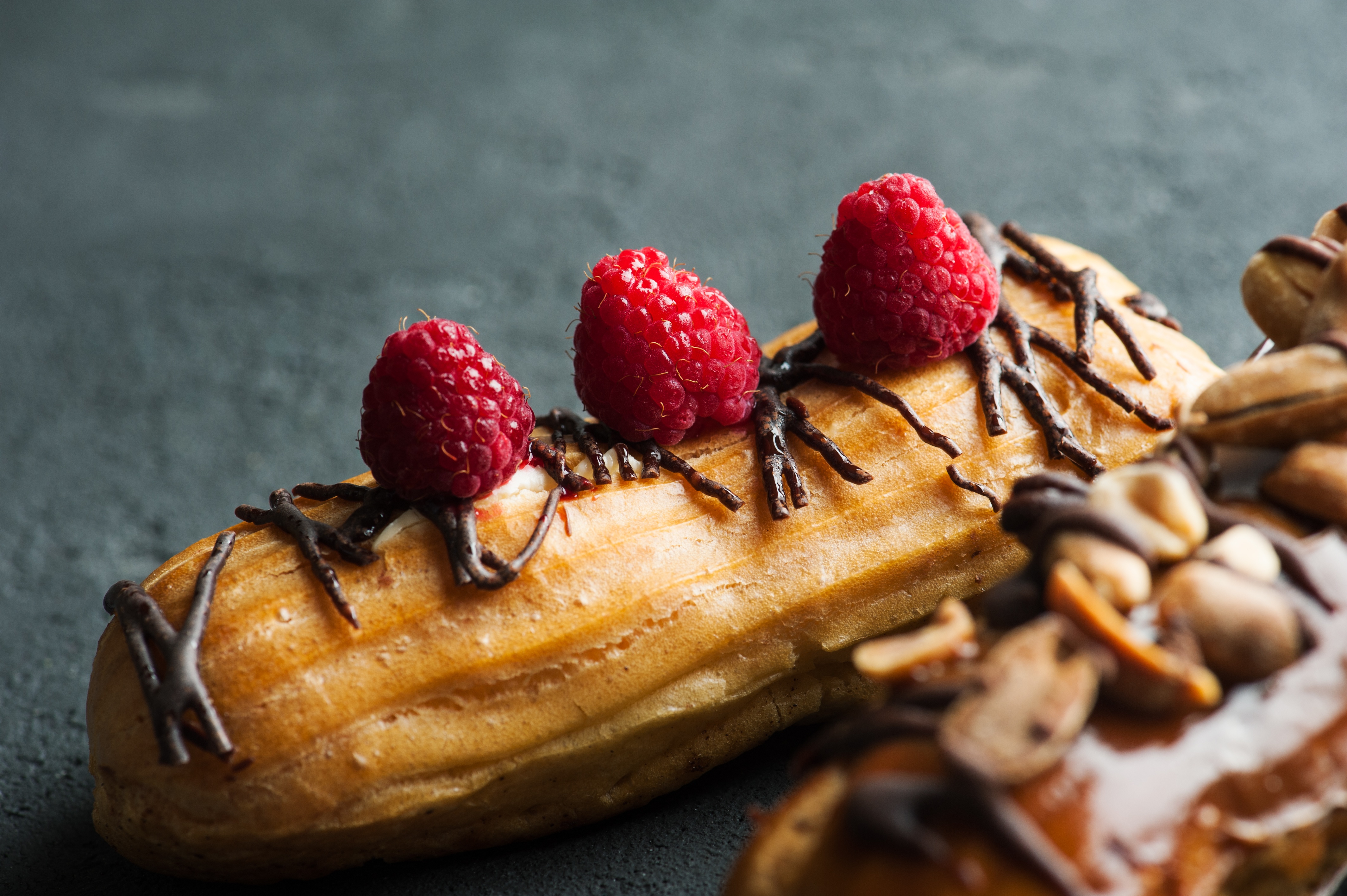 Download mobile wallpaper Food, Dessert, Raspberry, Pastry, Éclair for free.