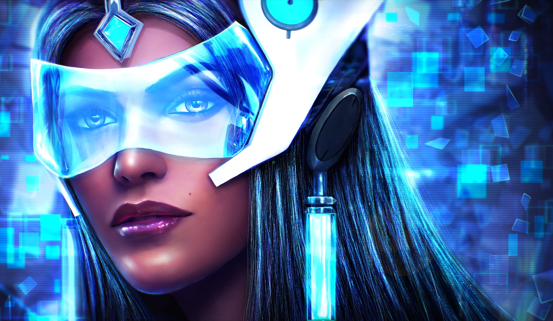 Download mobile wallpaper Face, Overwatch, Video Game, Lipstick, Symmetra (Overwatch) for free.