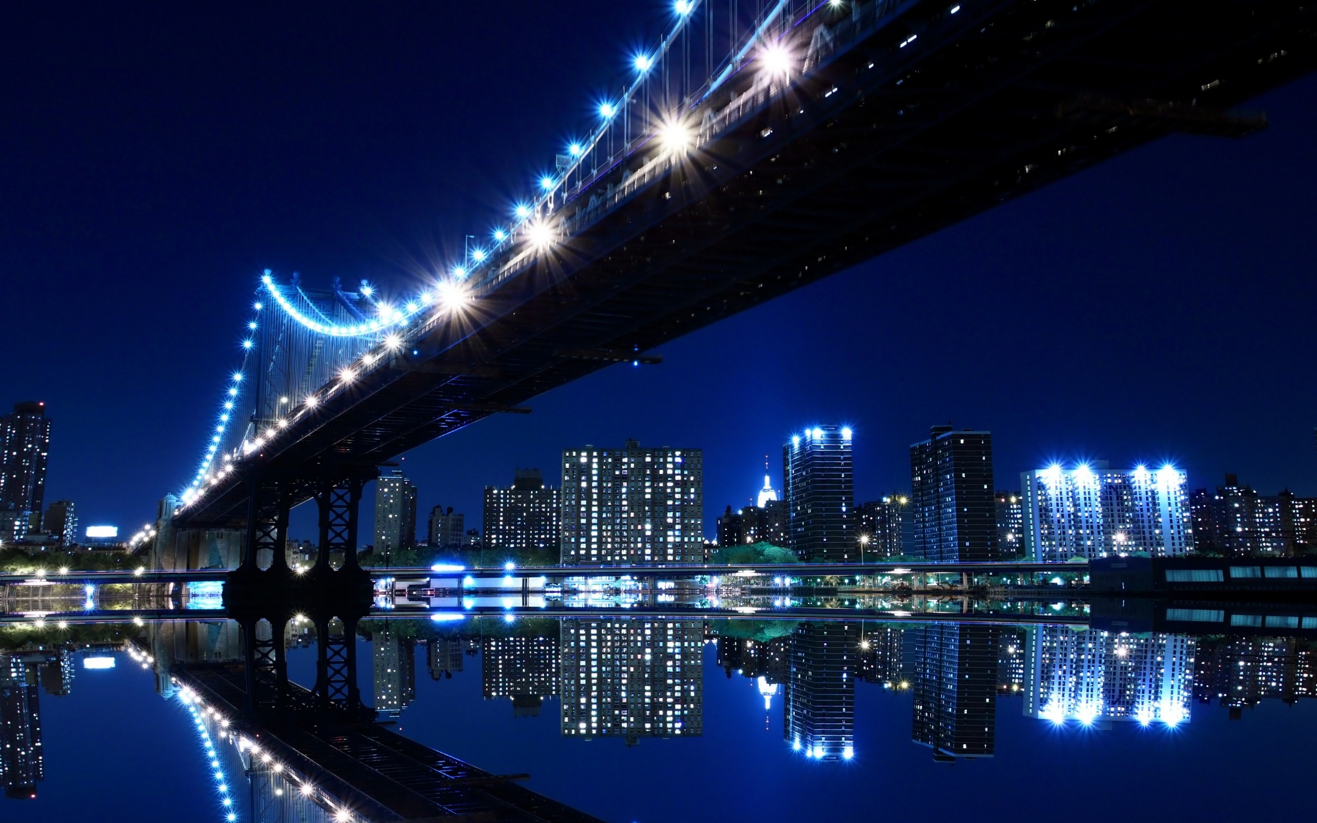 Download mobile wallpaper Manhattan Bridge, Man Made for free.