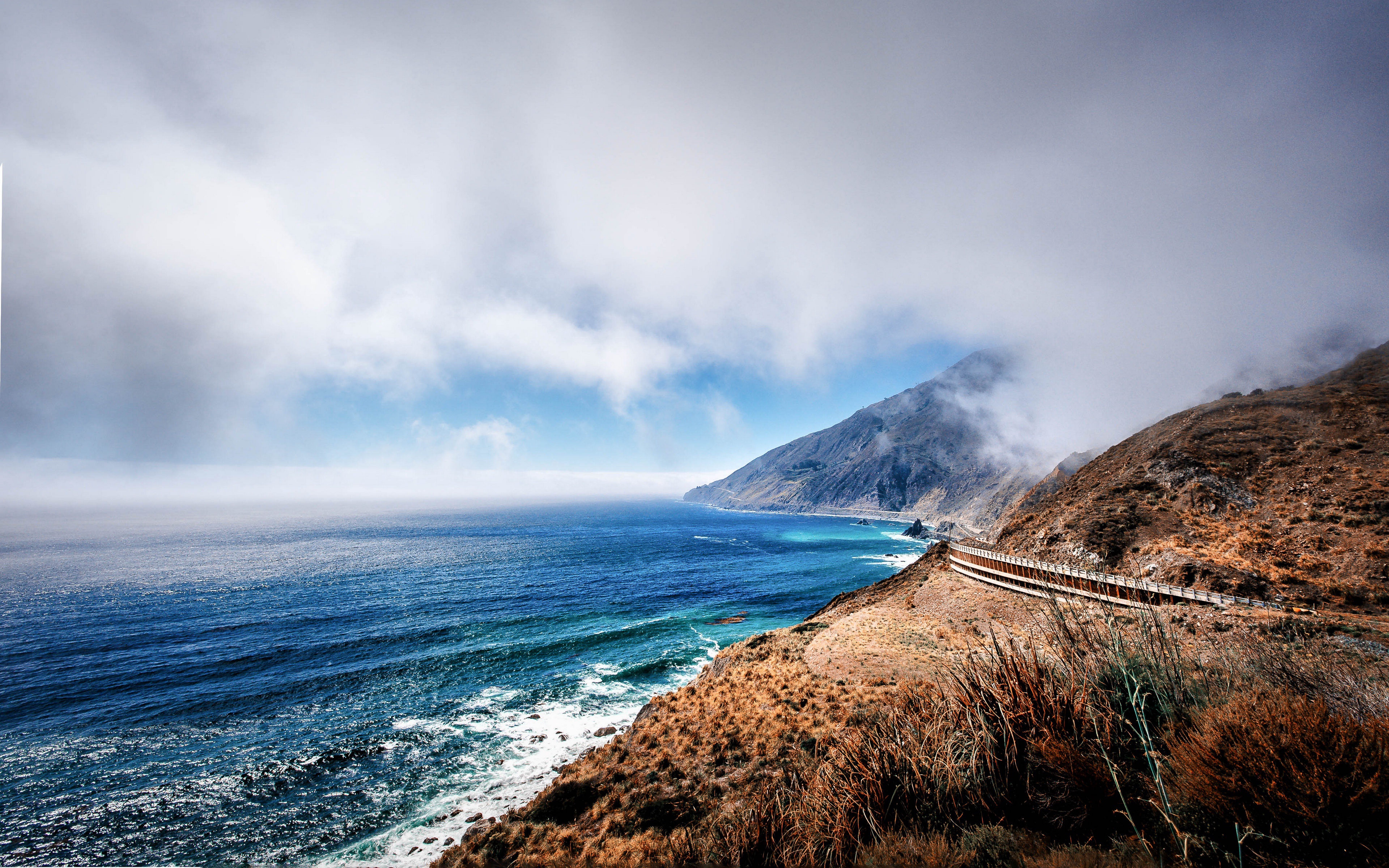 無料モバイル壁紙山, 海岸, 道, 霧, 海洋, カリフォルニア, 海岸線, 写真撮影, アメリカ合衆国をダウンロードします。