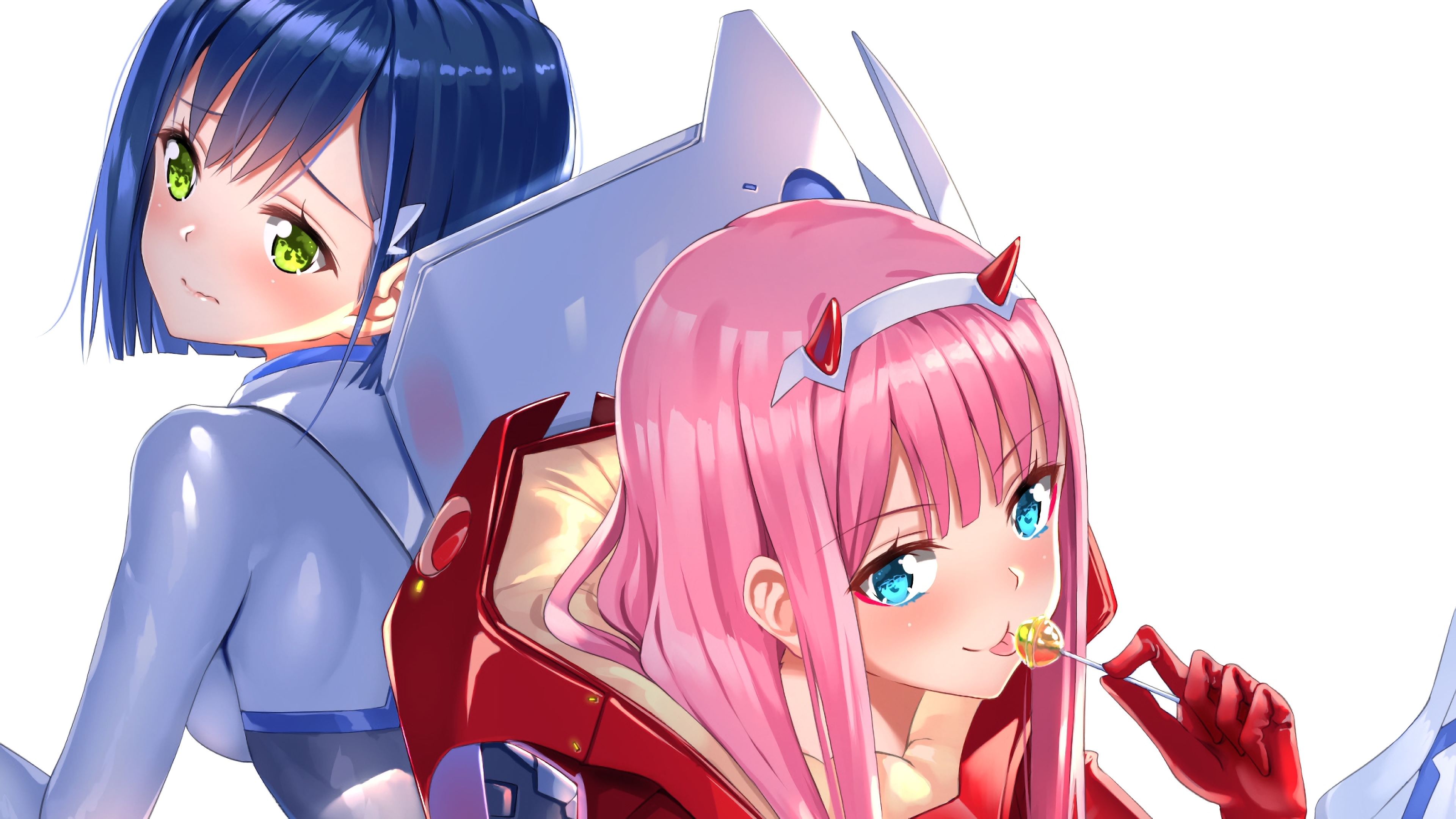 Download mobile wallpaper Anime, Darling In The Franxx, Zero Two (Darling In The Franxx), Ichigo (Darling In The Franxx) for free.
