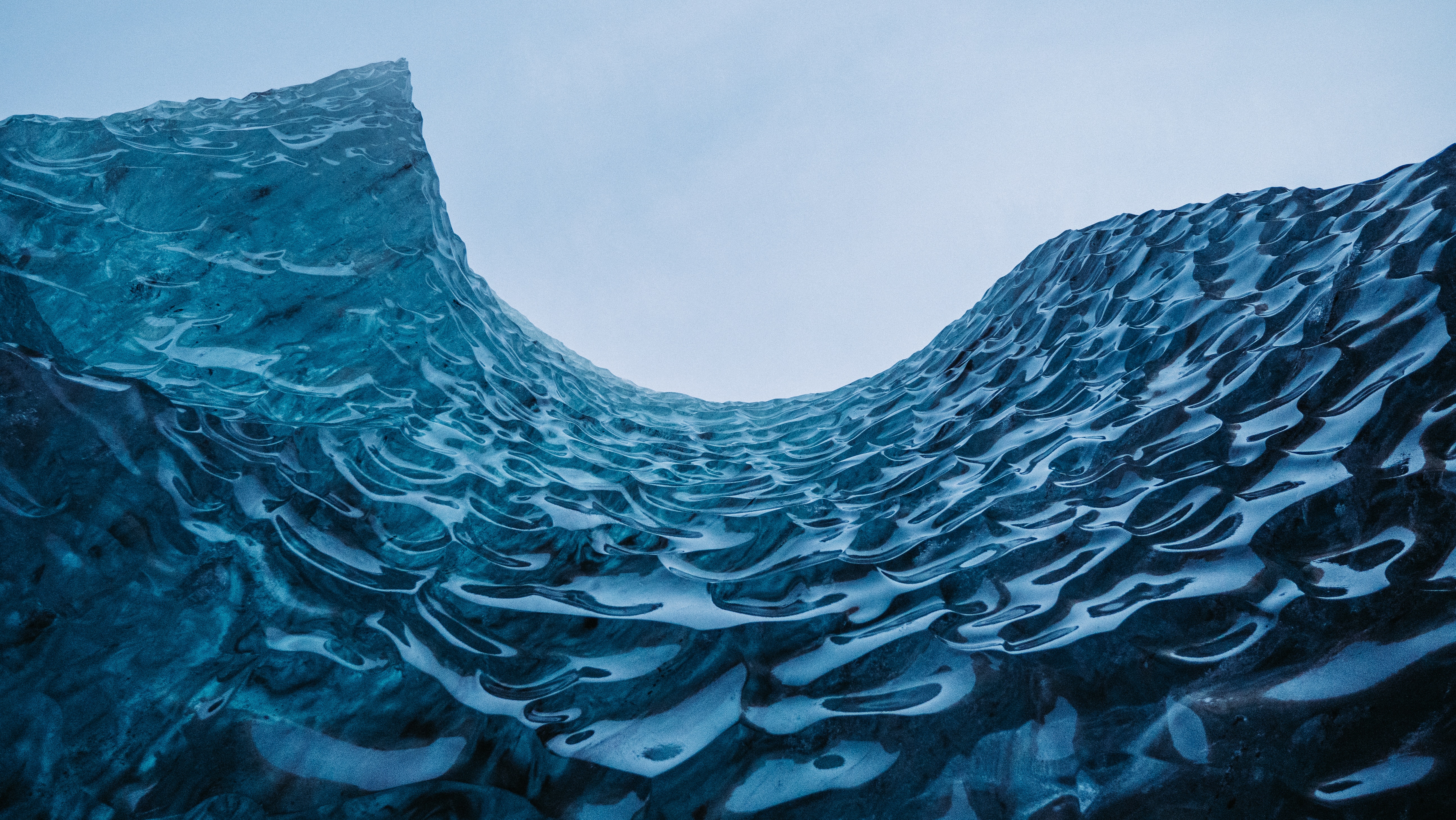 Free download wallpaper Glacier, Frozen, Ice, Waves, Minimalism on your PC desktop