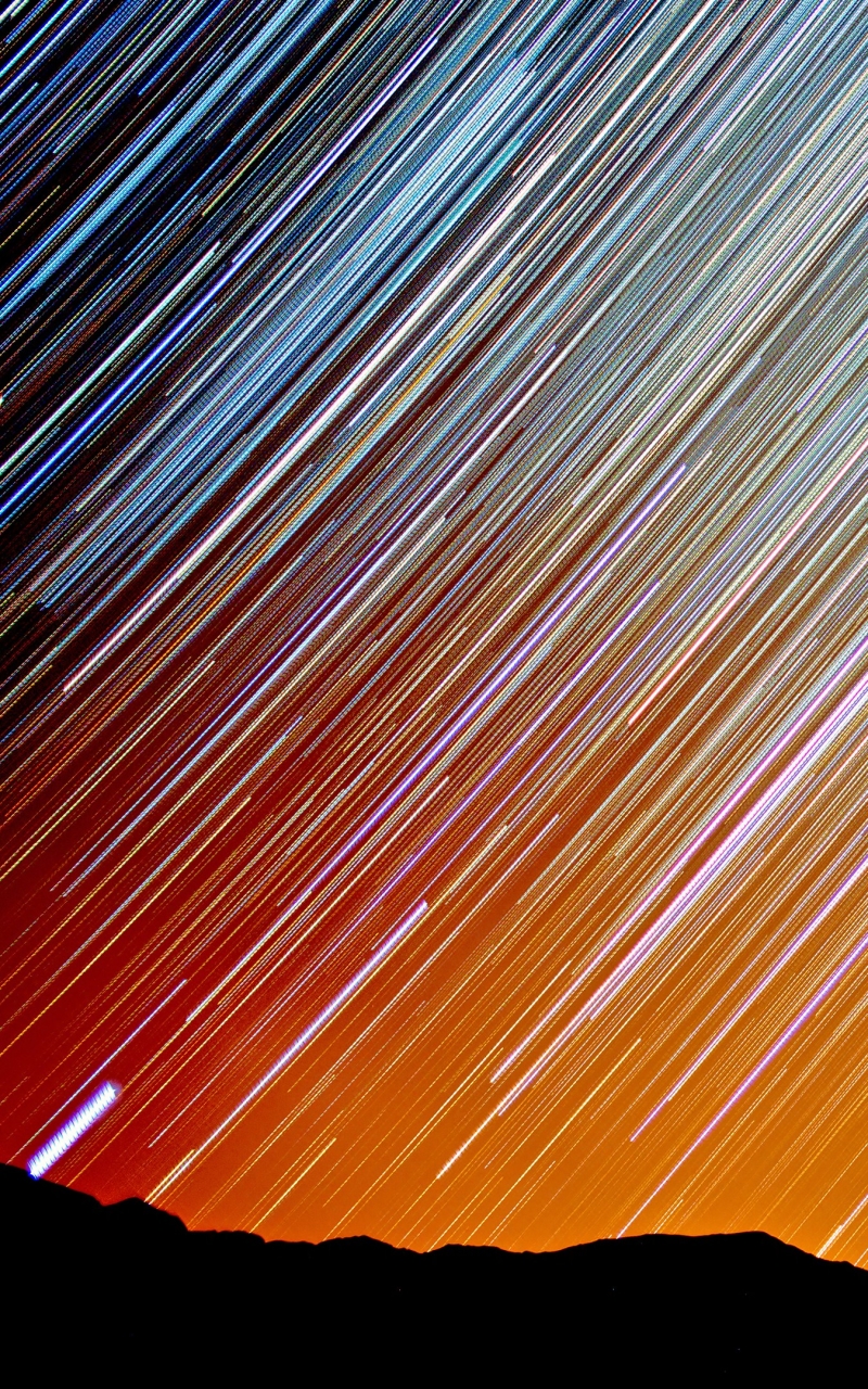 Download mobile wallpaper Sky, Earth, Star Trail for free.