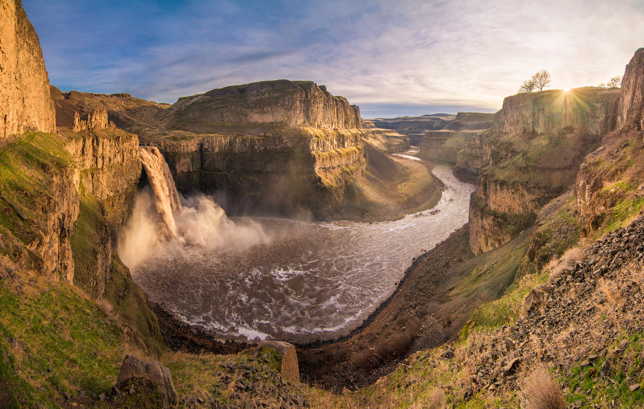 earth, palouse falls, canyon, cliff, landscape, nature, river, waterfall, waterfalls