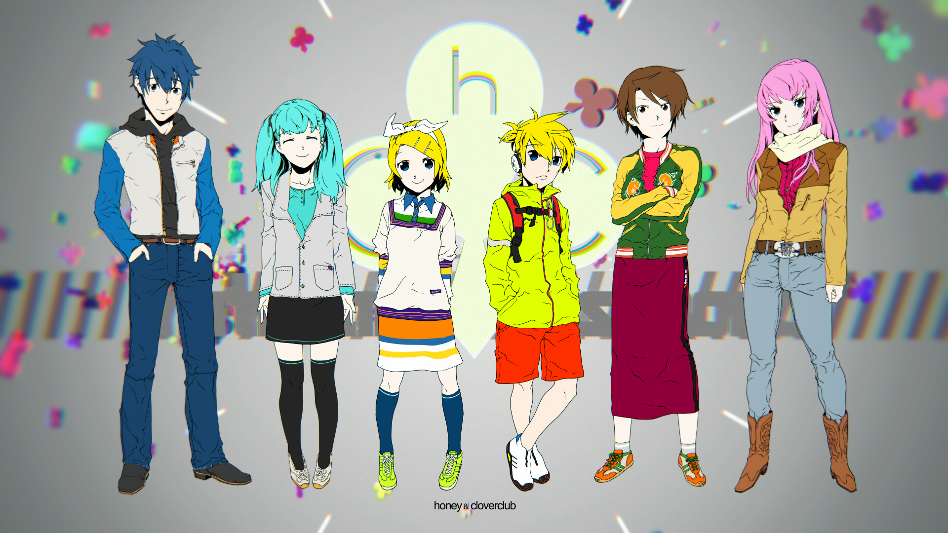 Baixar papel de parede para celular de Anime, Vocaloid, Hatsune Miku, Luka Megurine, Rin Kagamine, Kaito (Vocaloide), Len Kagamine, Meiko (Vocaloid) gratuito.