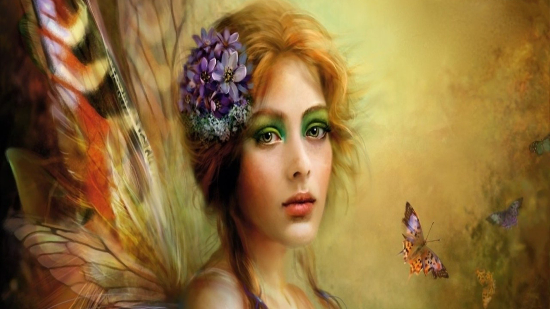 Download mobile wallpaper Fantasy, Butterfly, Wings, Fairy for free.