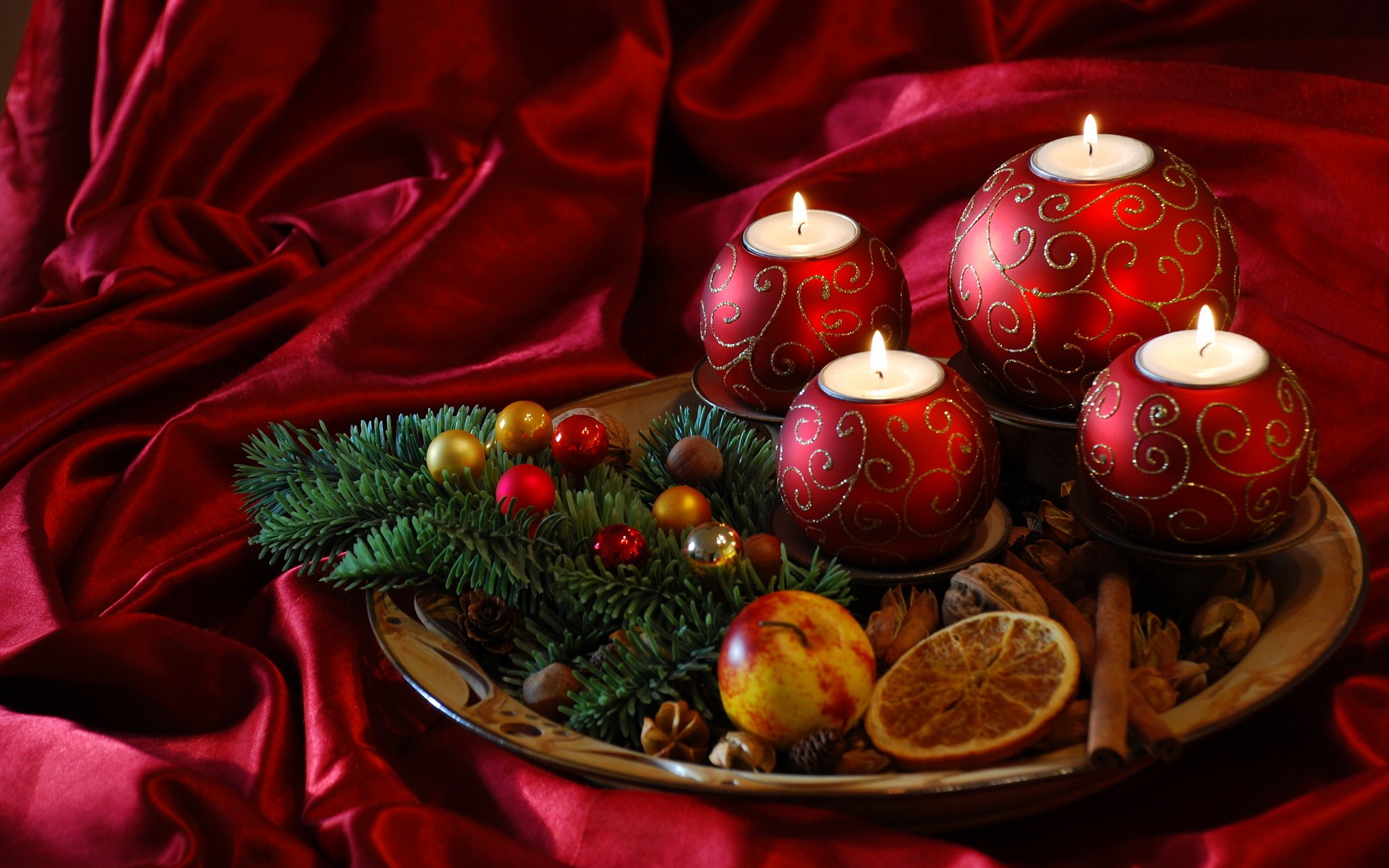 Download mobile wallpaper Candle, Christmas Ornaments, Christmas, Holiday for free.