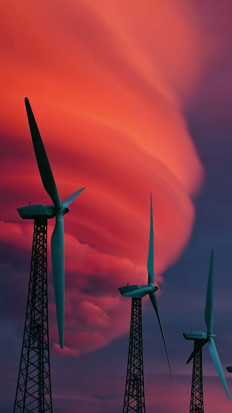 Download mobile wallpaper Wind Turbine, Man Made for free.