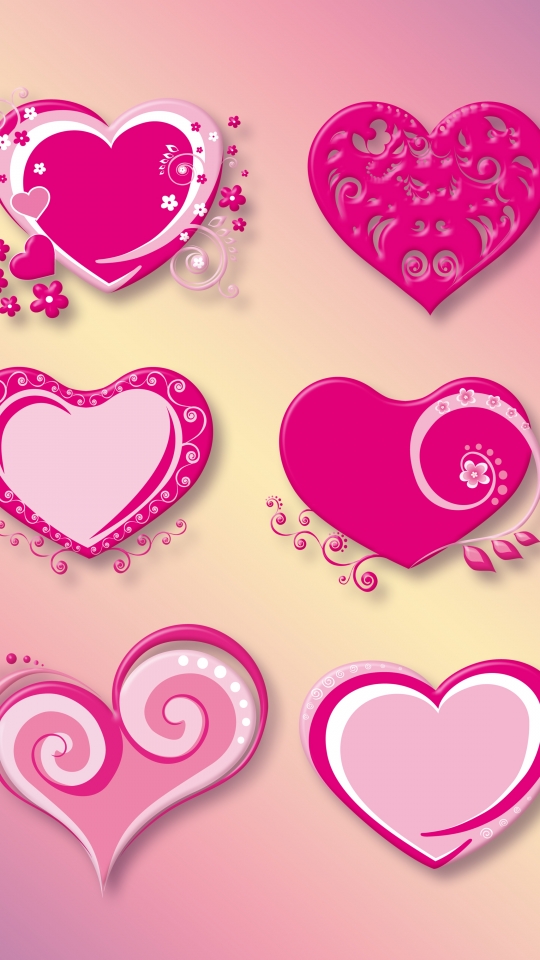 Download mobile wallpaper Pink, Love, Vector, Heart, Artistic for free.