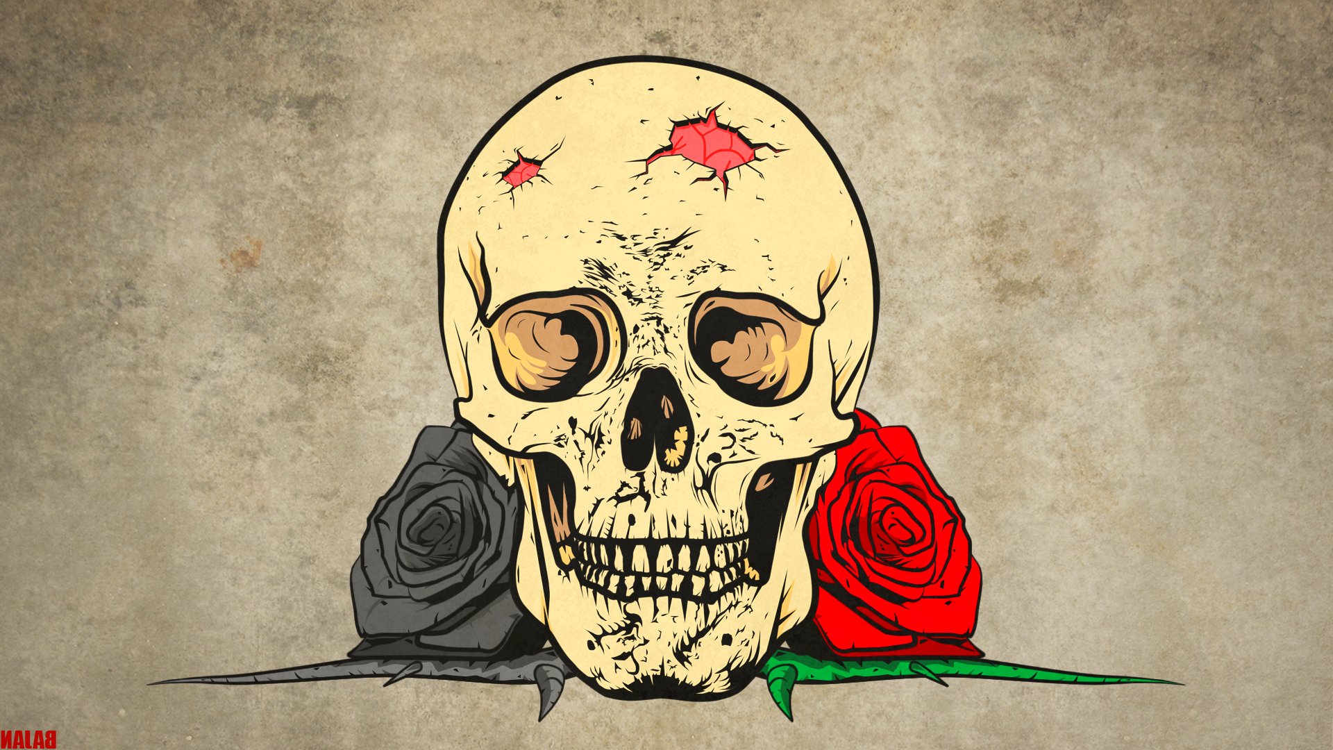 Free download wallpaper Fantasy, Gothic, Dark, Rose, Skull on your PC desktop