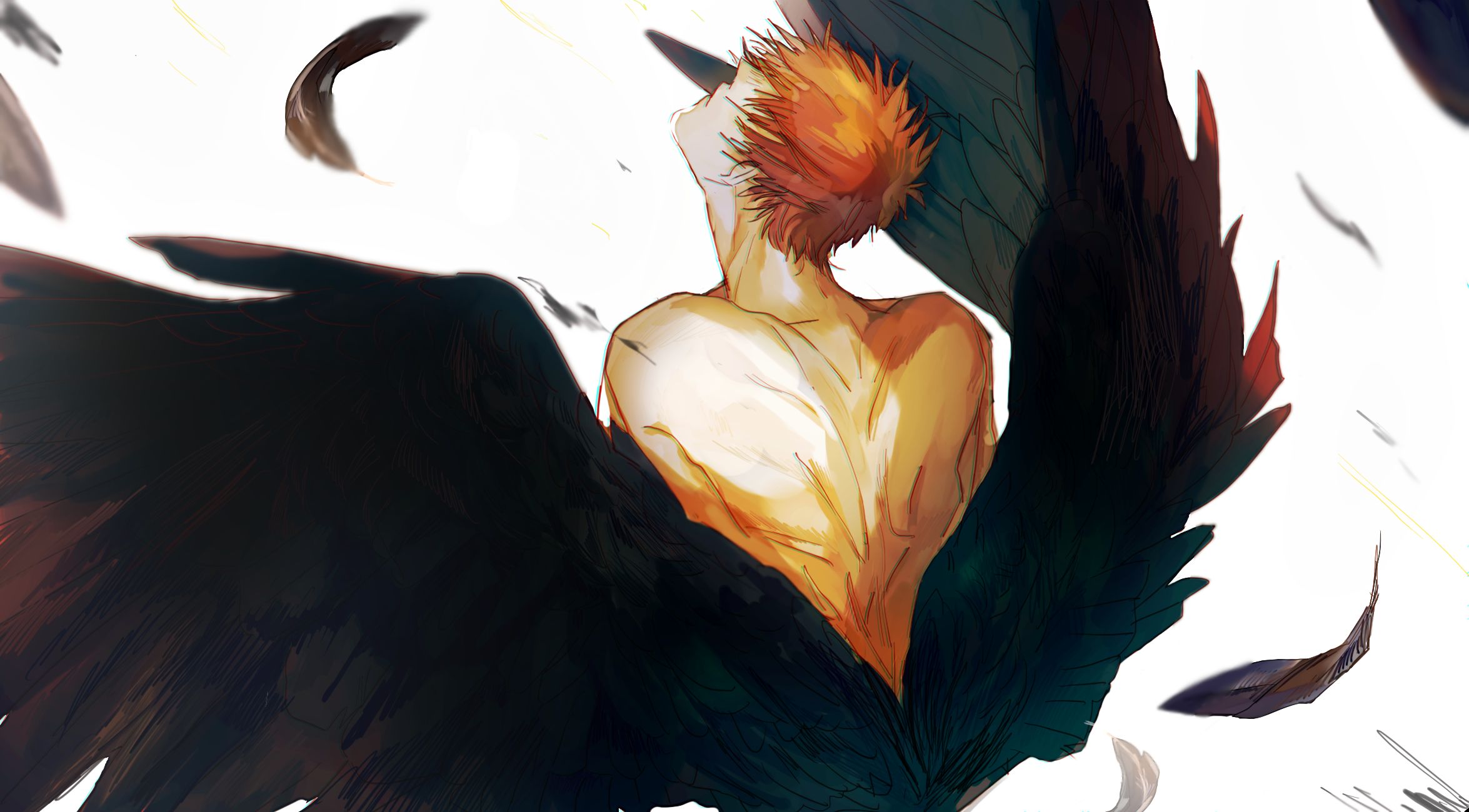 Download mobile wallpaper Anime, Bleach, Angel, Ichigo Kurosaki for free.