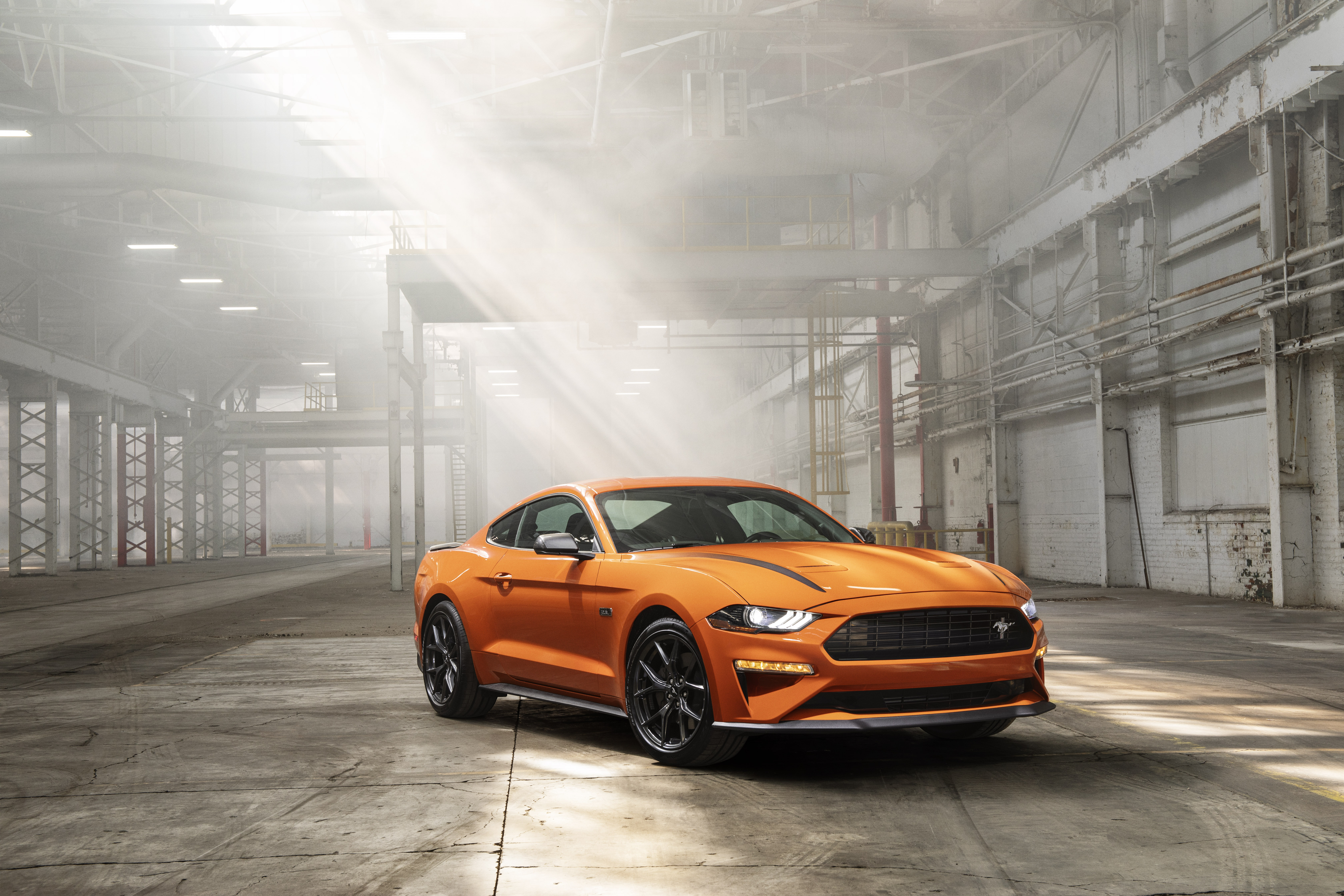 Download mobile wallpaper Ford, Car, Ford Mustang, Muscle Car, Vehicles, Orange Car for free.