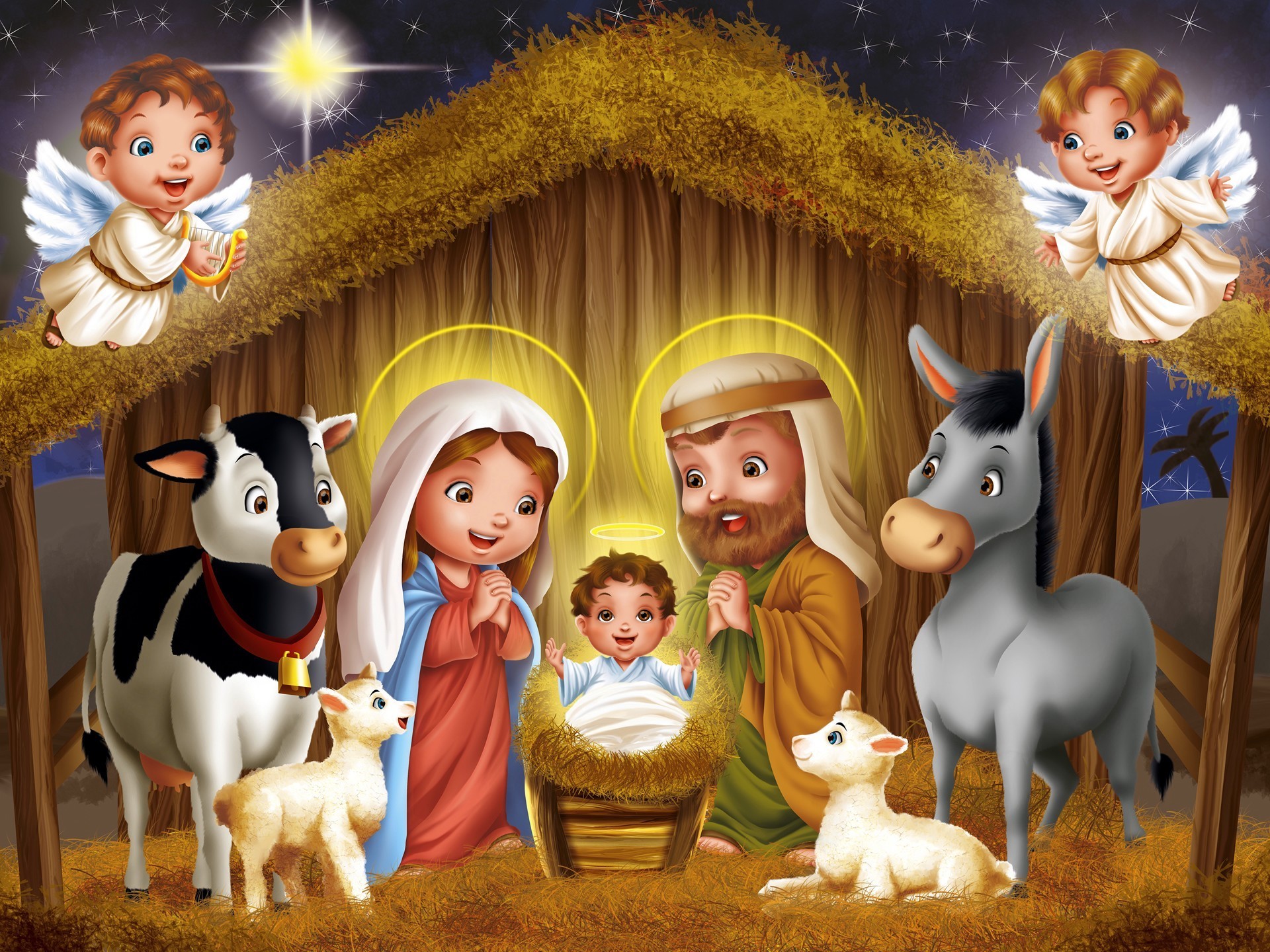 Популярні заставки і фони Різдво Христове на комп'ютер
