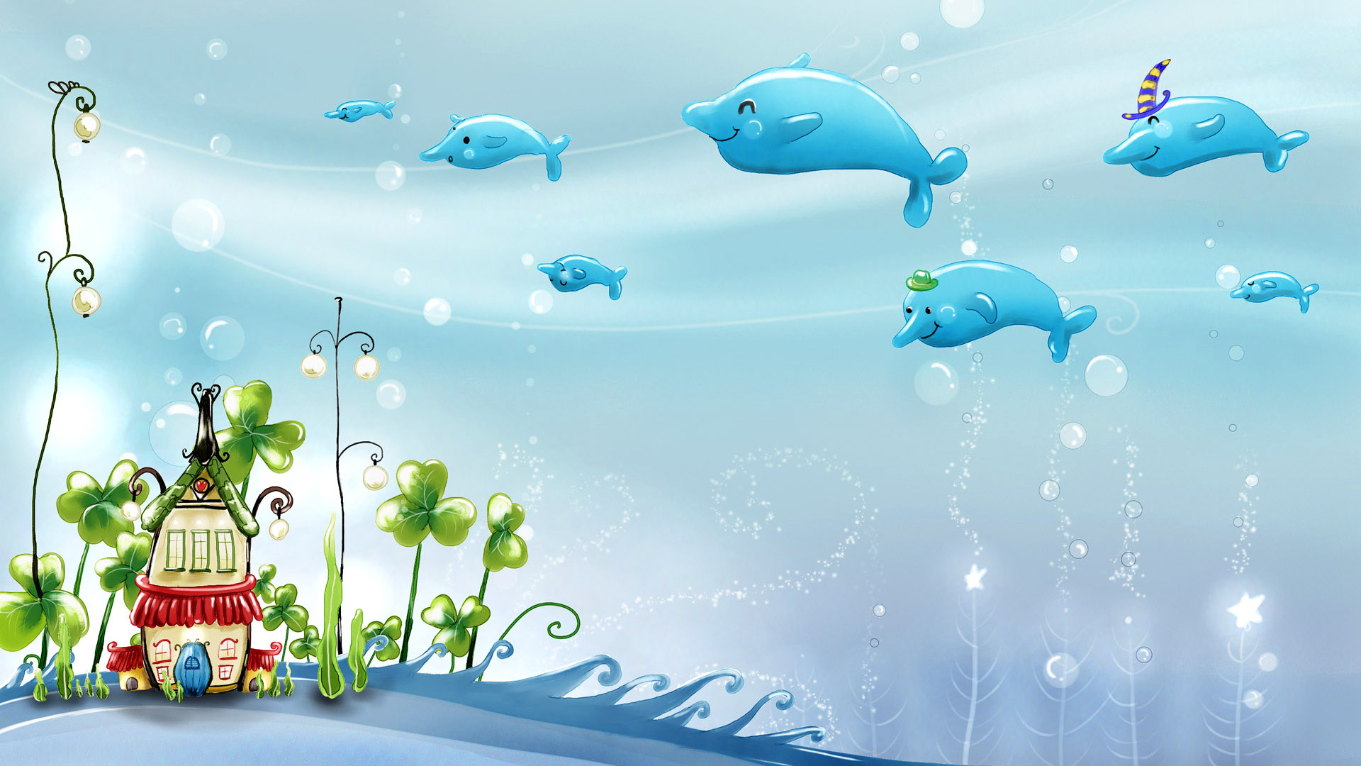 Download mobile wallpaper Fantasy, Fish, Underwater for free.