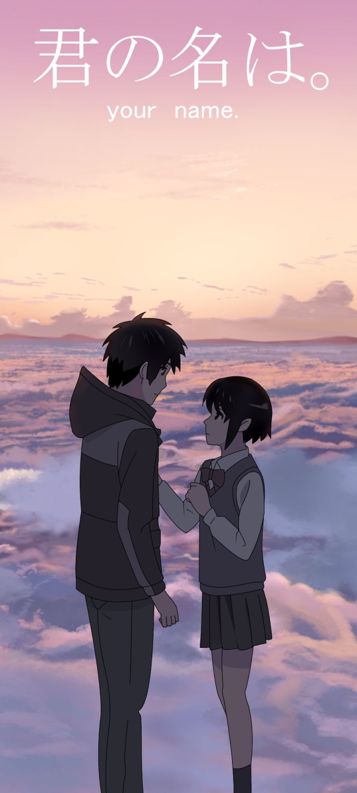 Handy-Wallpaper Animes, Your Name Gestern Heute Und Für Immer, Mitsuha Miyamizu, Taki Tachibana kostenlos herunterladen.