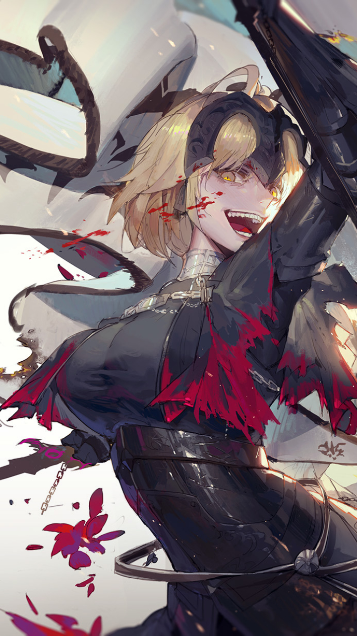 Download mobile wallpaper Anime, Blonde, Yellow Eyes, Short Hair, Woman Warrior, Saber Alter, Fate/grand Order, Jeanne D'arc Alter, Avenger (Fate/grand Order), Fate Series for free.