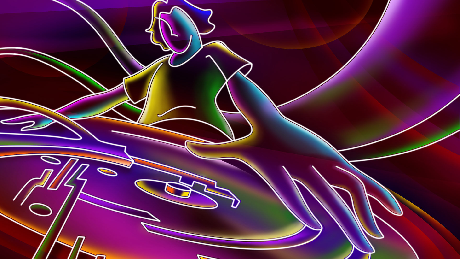 Download mobile wallpaper Neon, Music, Artistic for free.