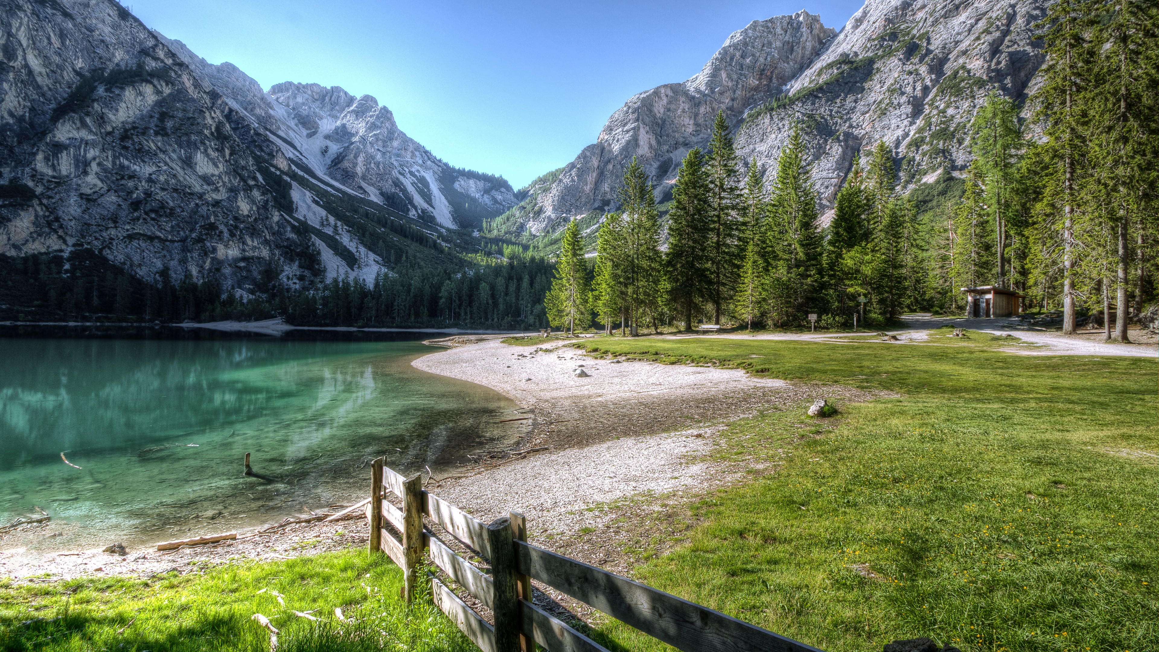 Free download wallpaper Lakes, Lake, Earth, Fence on your PC desktop