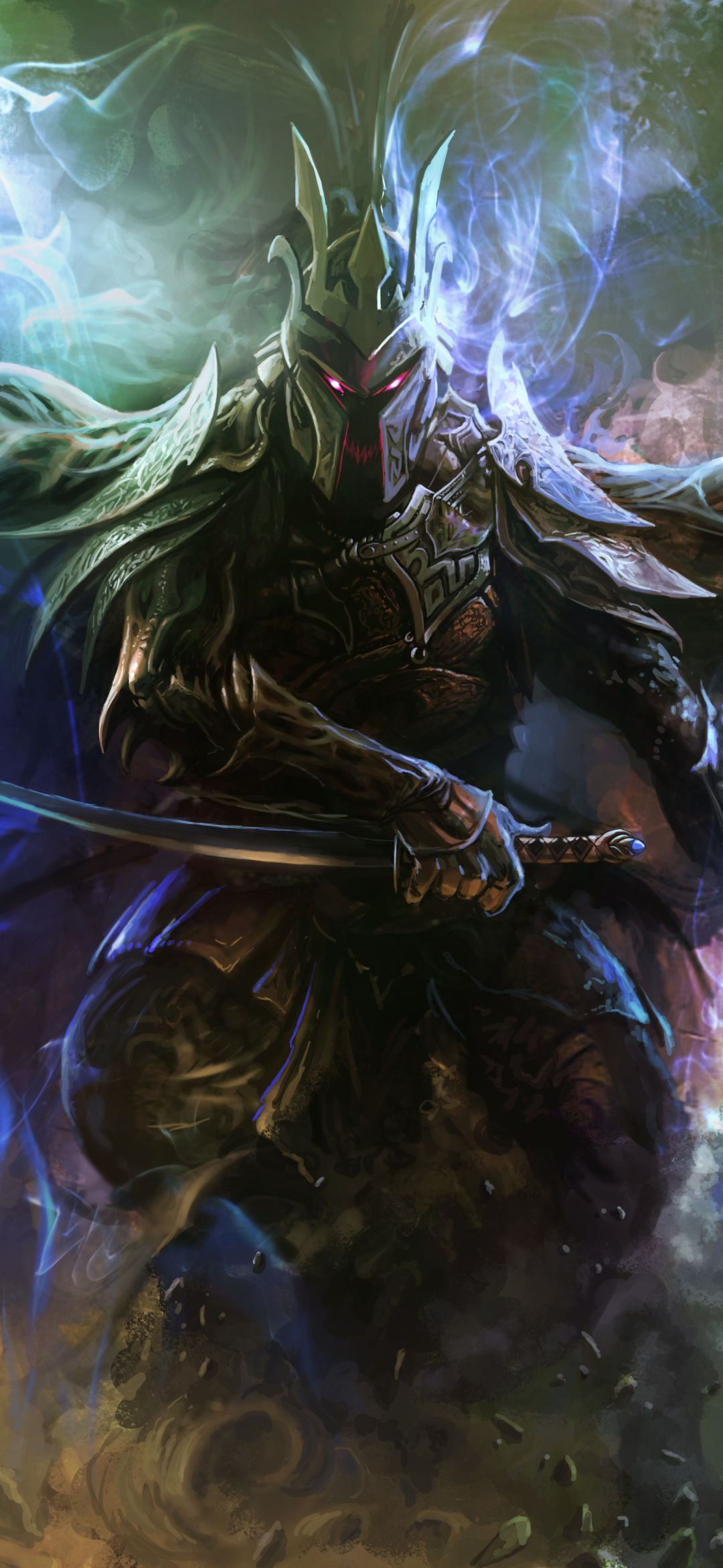 Download mobile wallpaper Fantasy, Warrior, Armor, Sword for free.