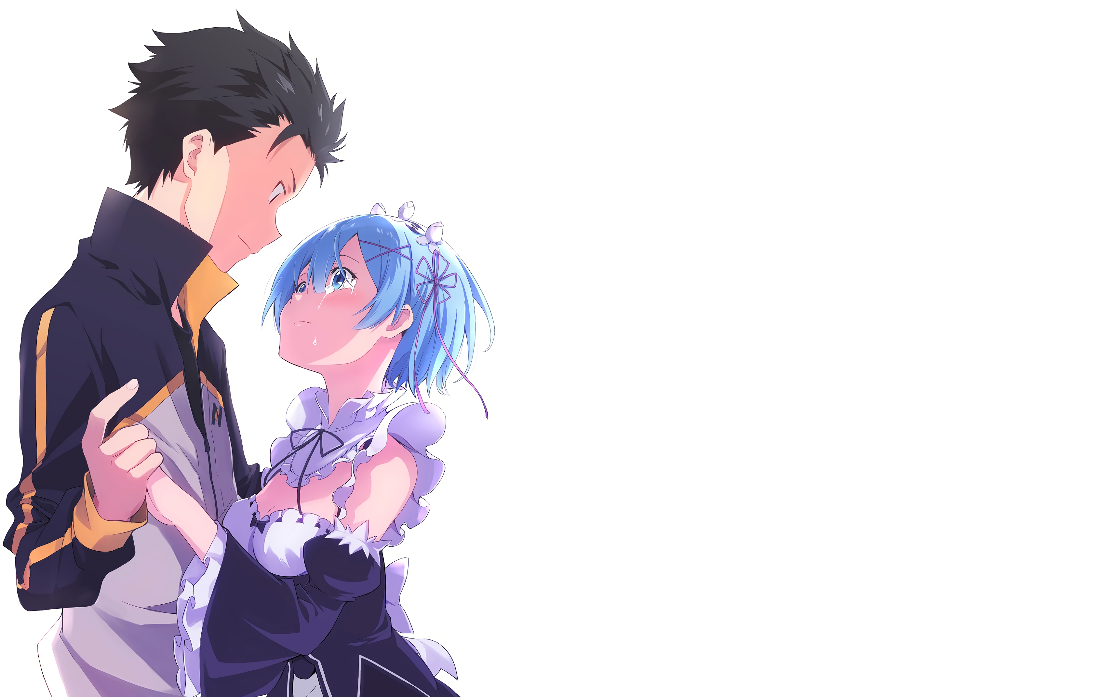 Download mobile wallpaper Anime, Re:zero Starting Life In Another World, Subaru Natsuki, Rem (Re:zero) for free.