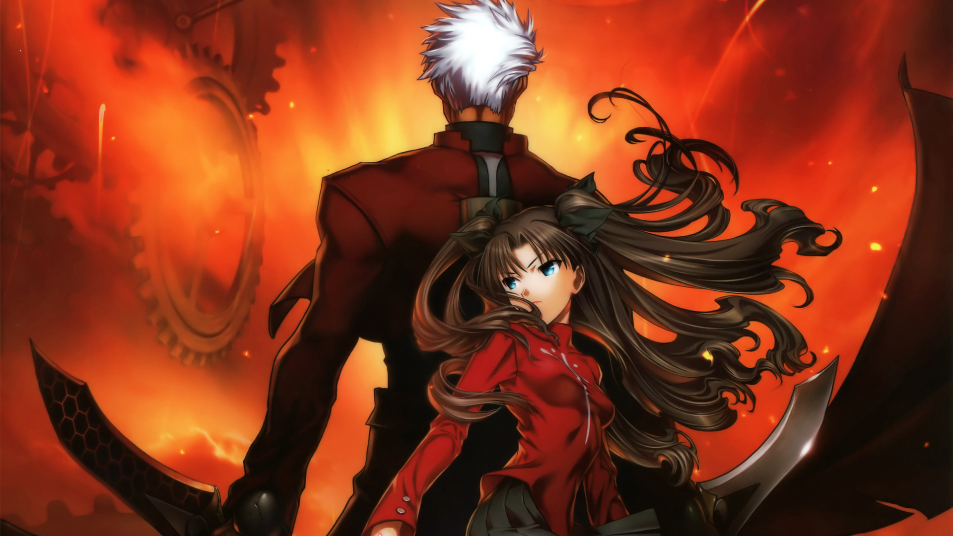 Descarga gratis la imagen Animado, Fate/stay Night, Arquero (Fate/stay Night), Rin Tohsaka, Serie Del Destino en el escritorio de tu PC