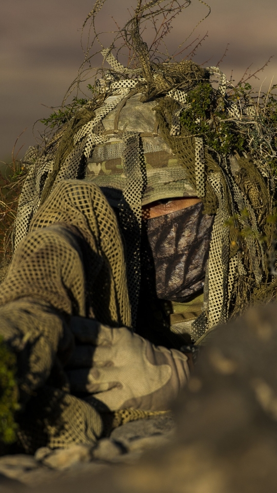 Download mobile wallpaper Camouflage, Military, Soldier, Sniper for free.