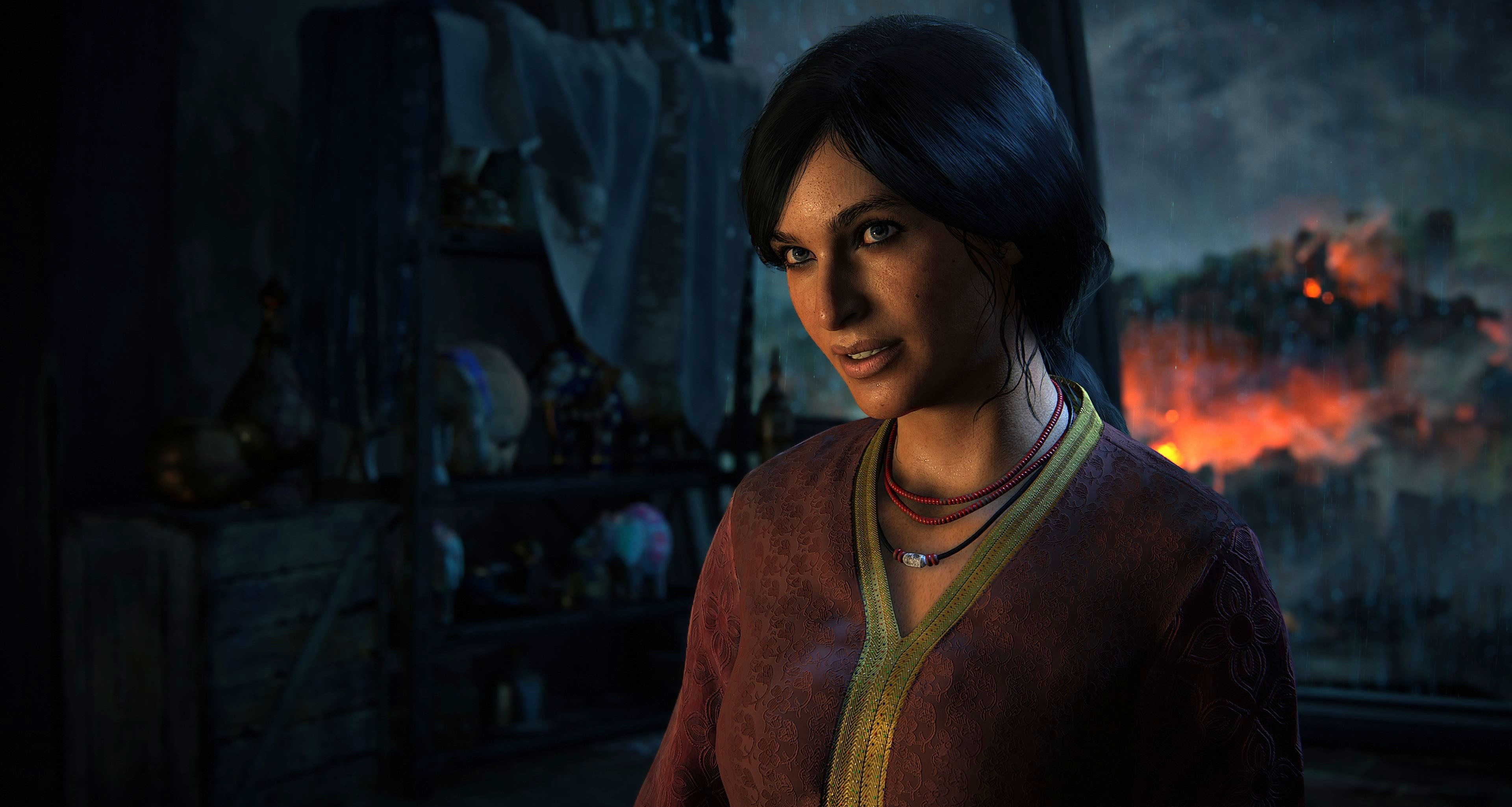 uncharted, uncharted: the lost legacy, video game, chloe frazer, night