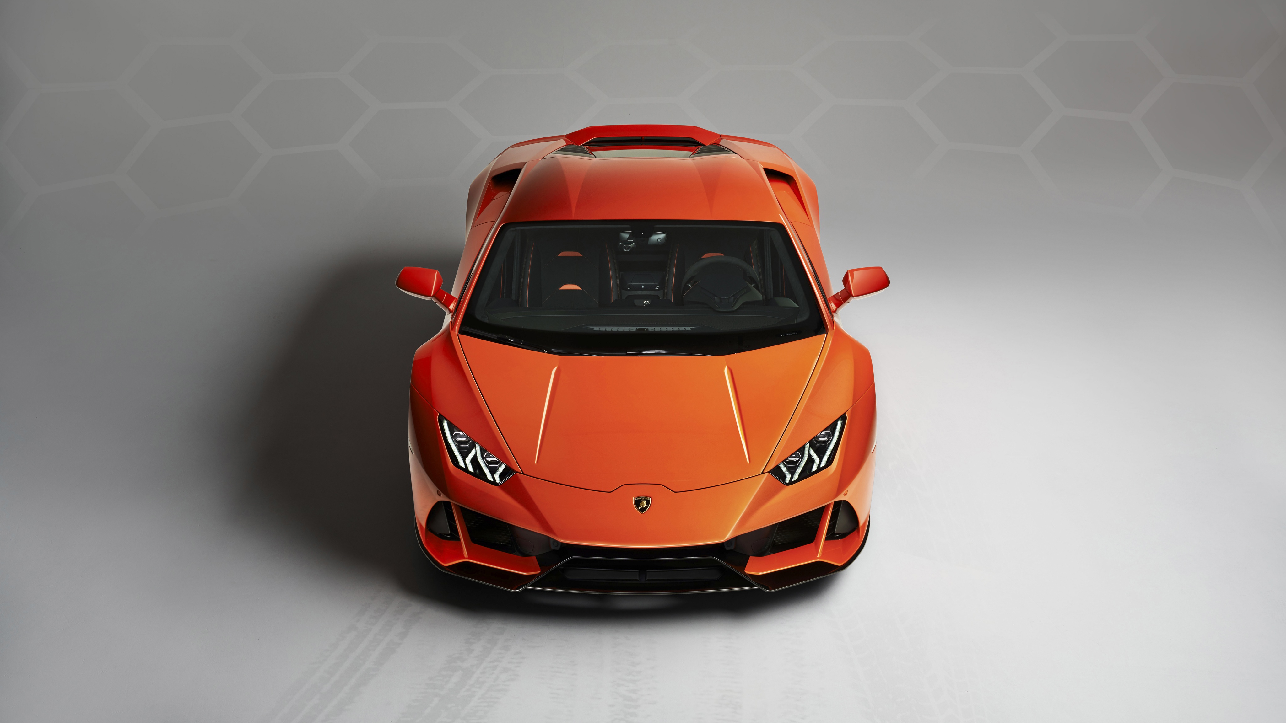 Laden Sie das Lamborghini, Autos, Supersportwagen, Fahrzeuge, Orangefarbenes Auto, Lamborghini Huracán Evo-Bild kostenlos auf Ihren PC-Desktop herunter