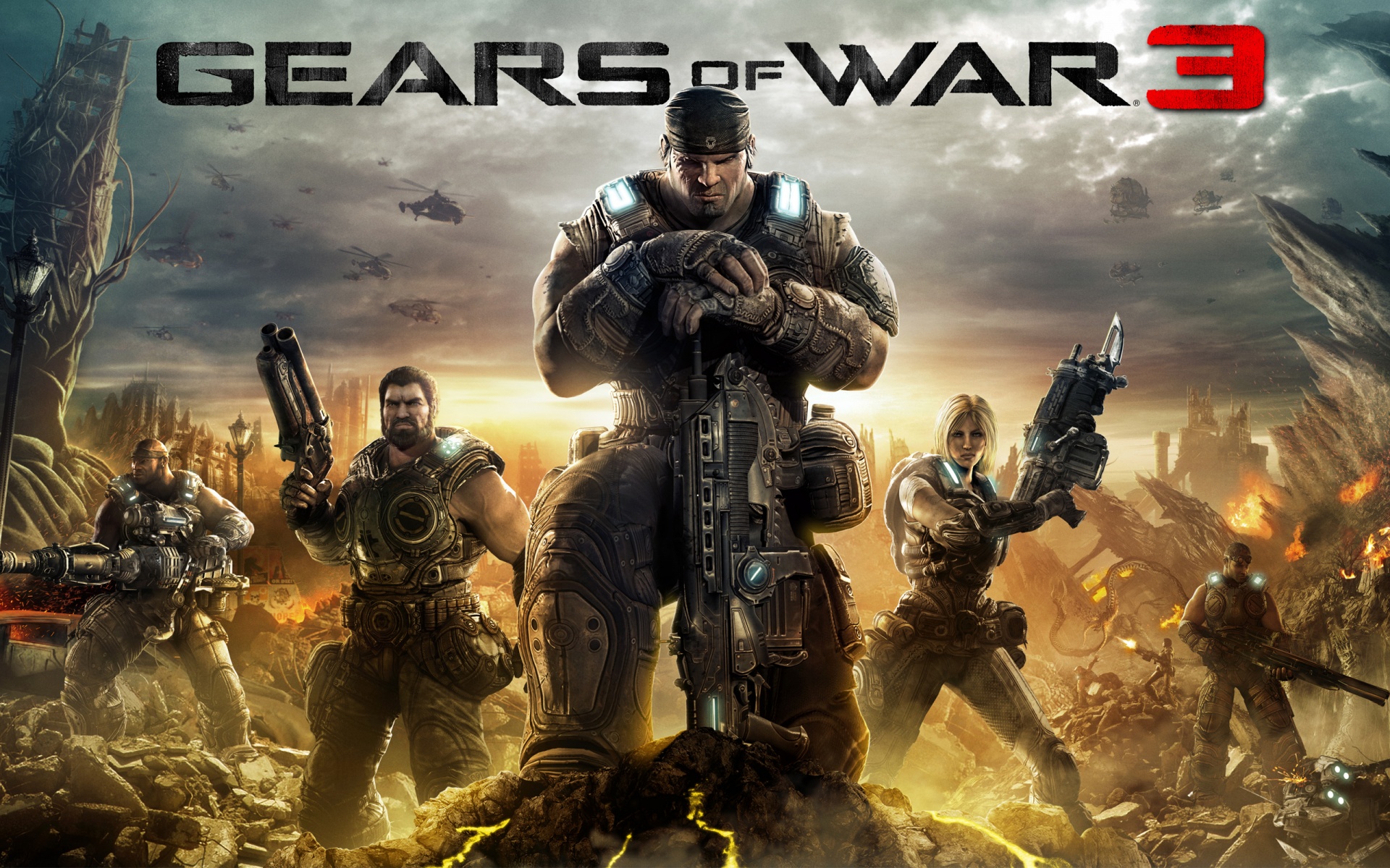 223973 descargar fondo de pantalla gears of war 3, videojuego, gears of war: protectores de pantalla e imágenes gratis